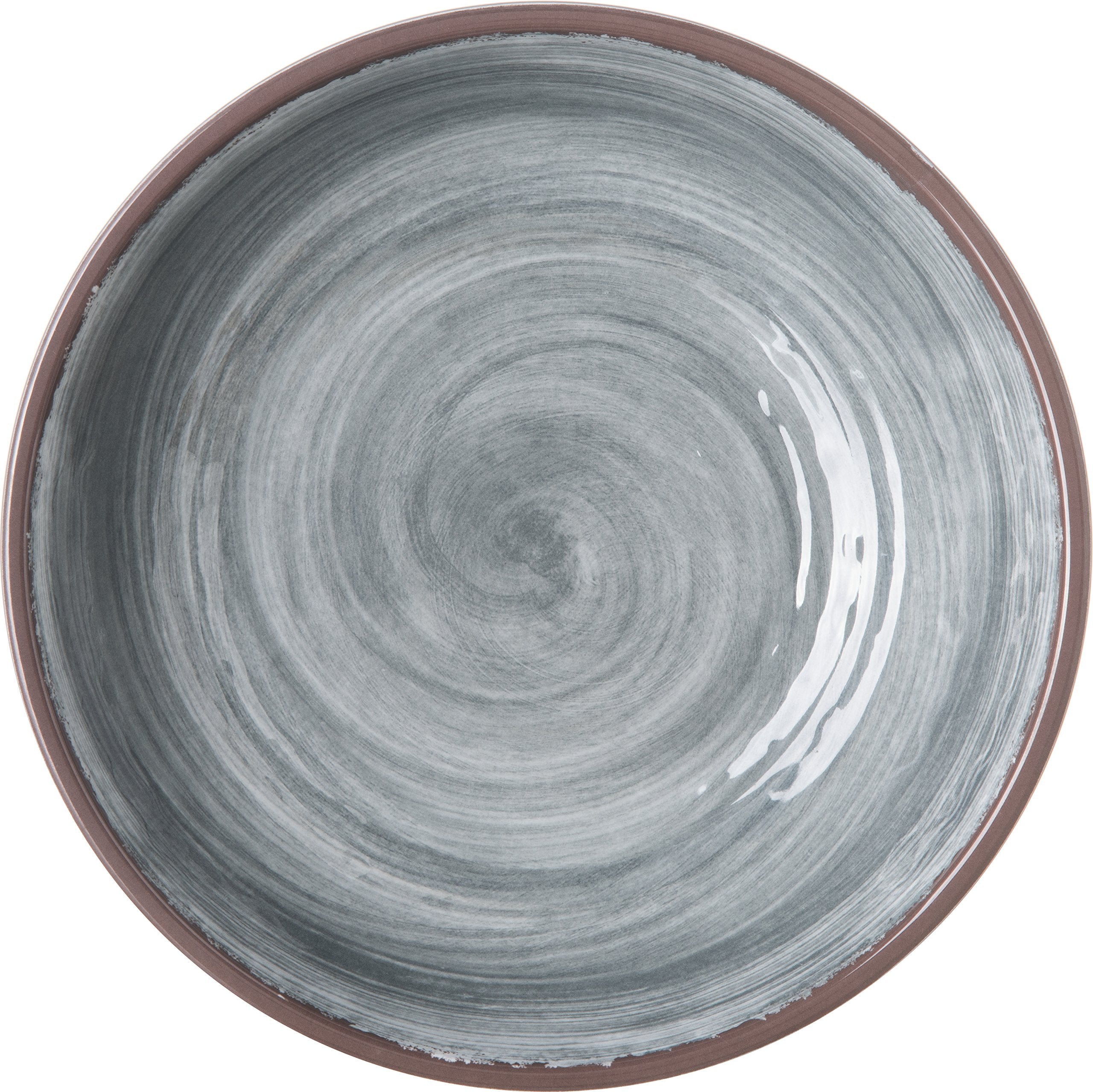 Carlisle Foodservice Products Mingle Reusable Plastic Bowl Cereal Bowl With Pottery Style For Home And Restaurant, Melamine, 32