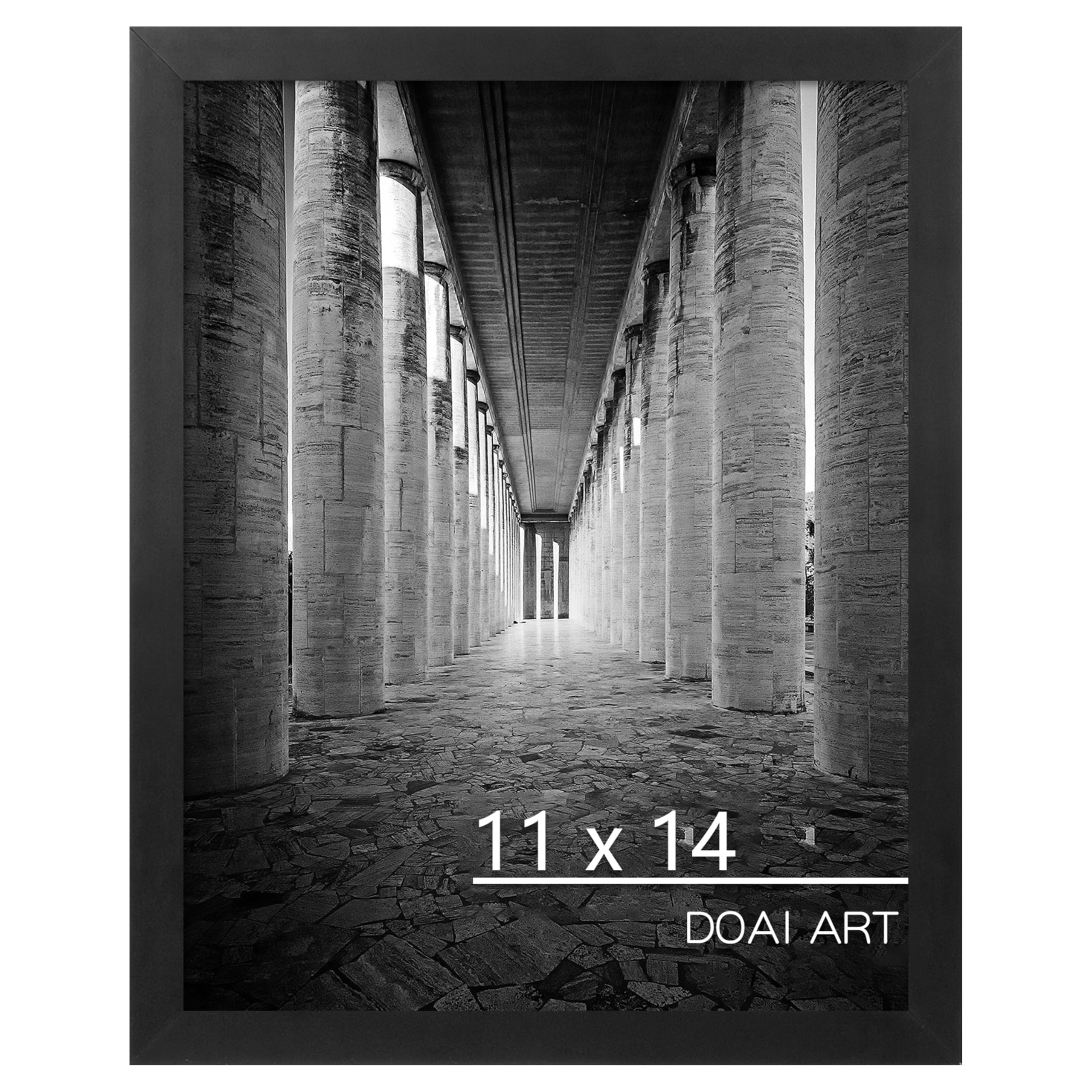 DOAI ART 11x14 Certificate Frame,11 by 14 Picture Photo Diploma Document Degree Frames for Wall and Tabletop, Black