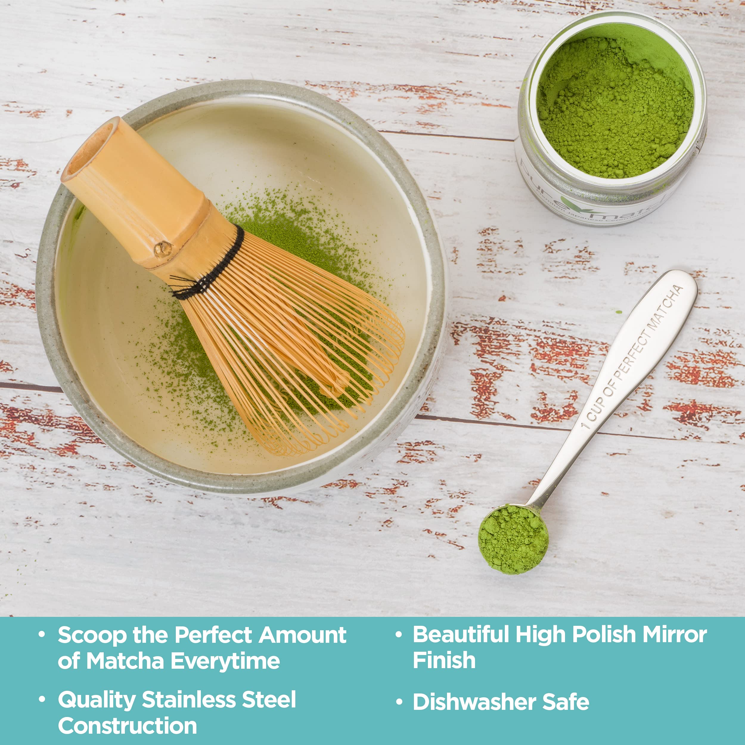 Stainless Steel Matcha Measuring Teaspoon By Pure Matcha