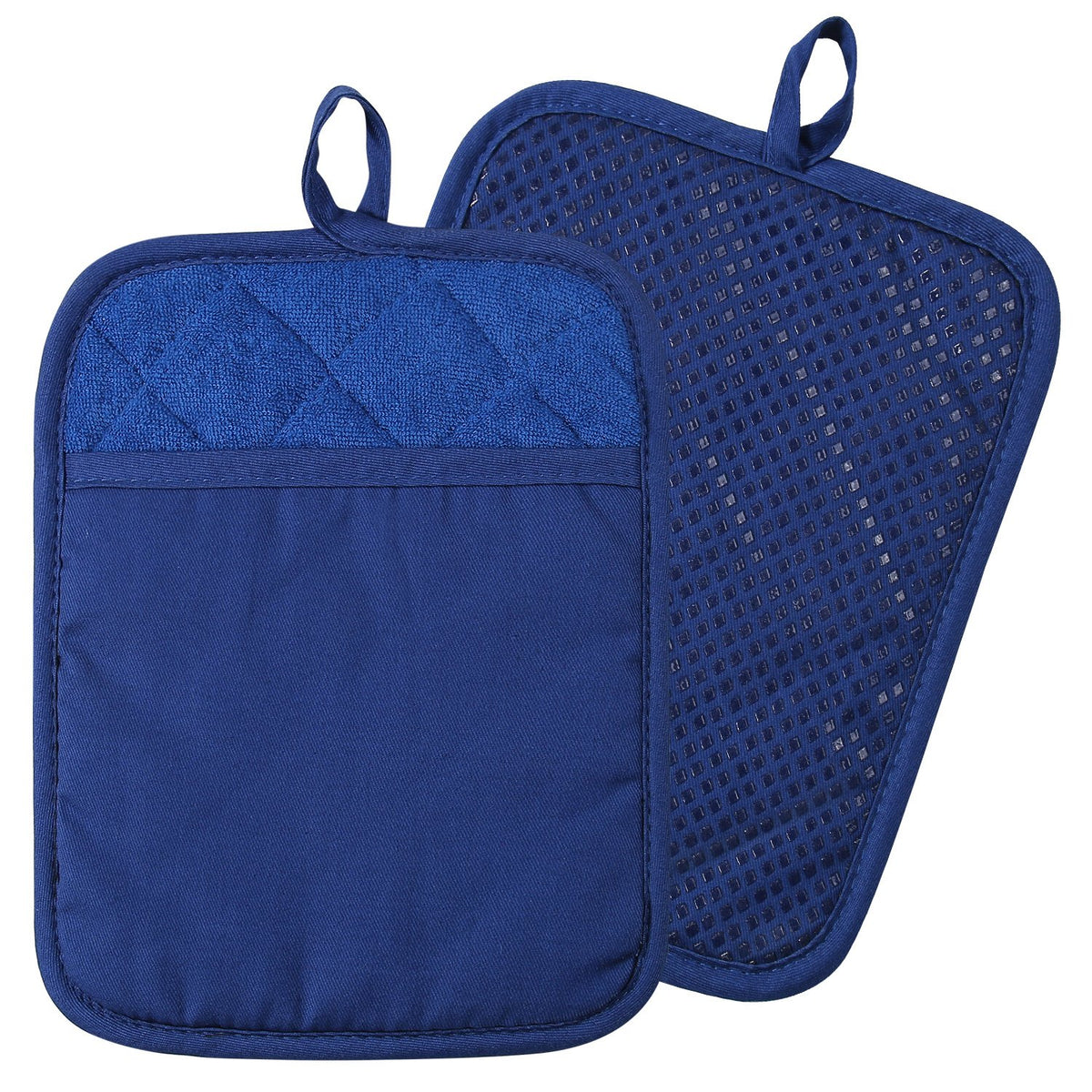Lifaith 100% Cotton With Silicone Kitchen Everyday Basic Pot Holder Heat Resistant Coaster Potholder Oven Mitts With Pocket For