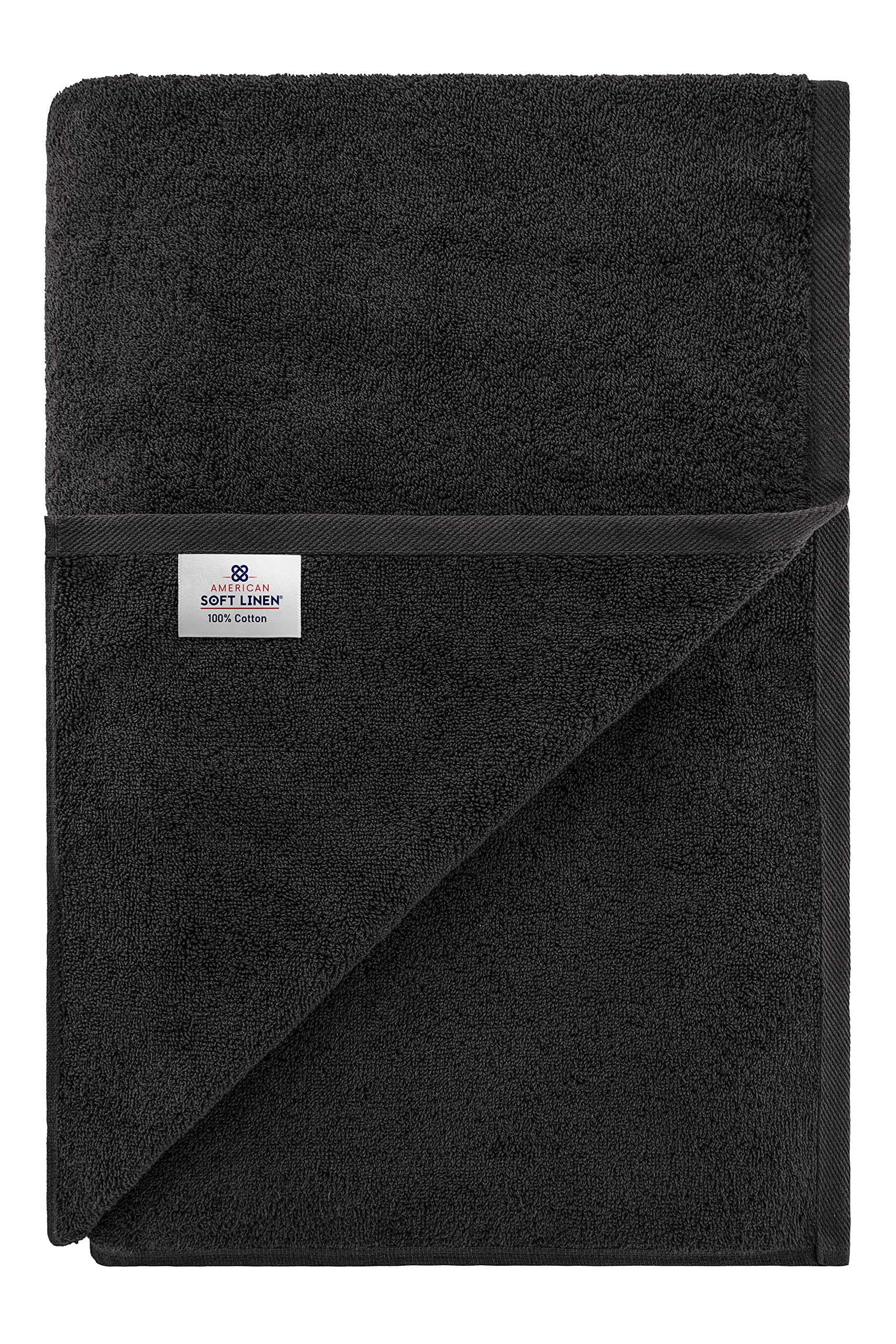 American Soft Linen Oversized Bath Sheet 40x80  Jumbo Large Bath Towels for Bathroom  100% Ringspun Cotton Bath Sheet for Adults  Bath Sheets Towels  Black Bath Sheet
