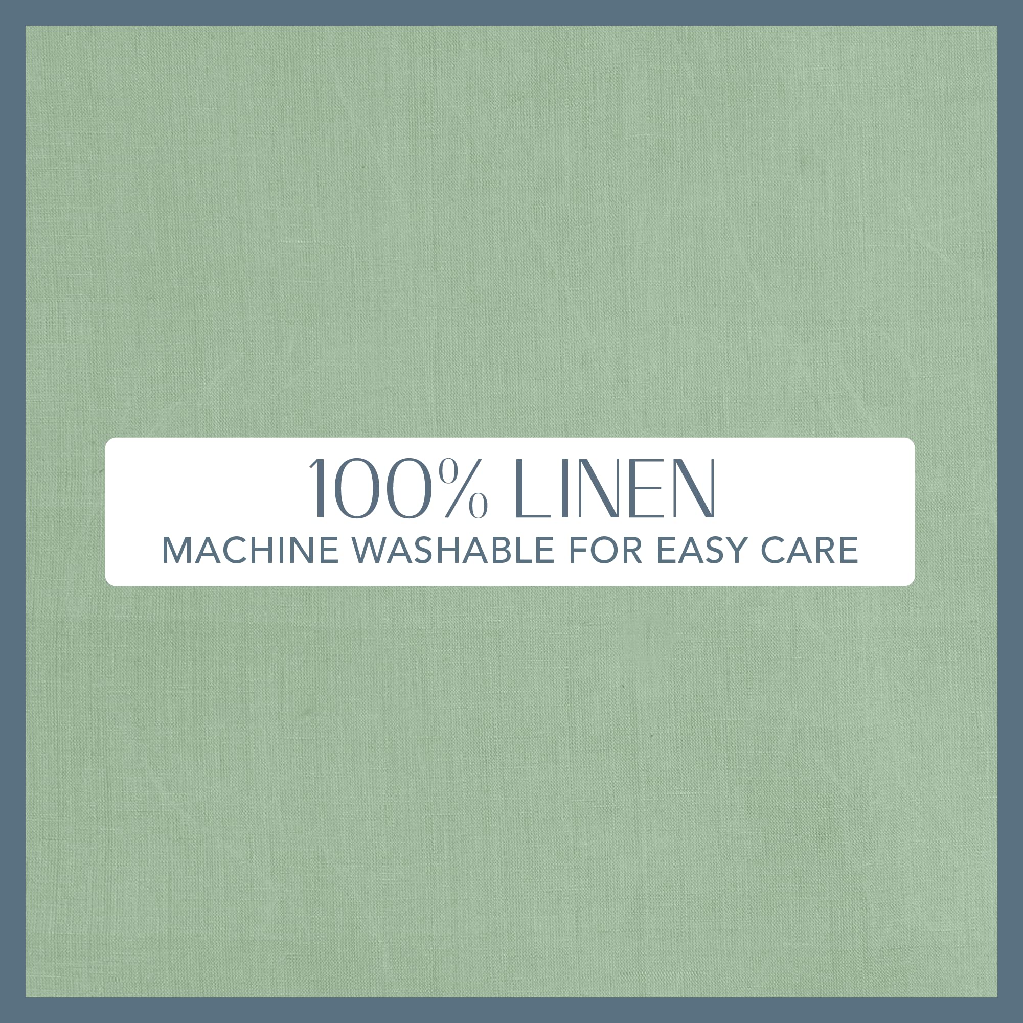 Elrene Home Fashions Villeroy & Boch La Classica Luxury Linen Fabric Napkin (Set Of 4), 21''X21'', Green