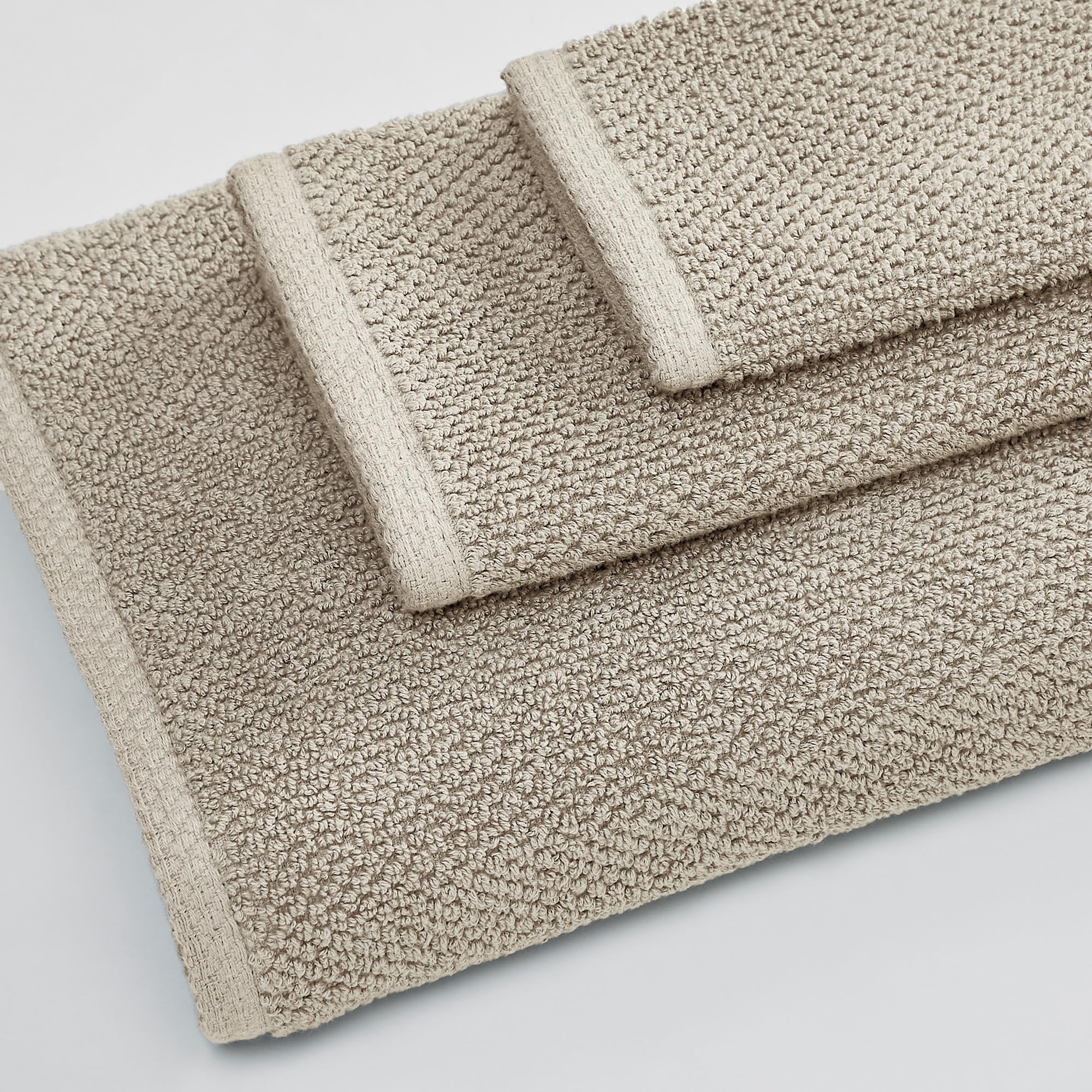 Great Bay Home Taupe Washcloth- 100% Cotton 12-Pack 13X13 Wash Cloth - Absorbent, Quick-Drying, Durable Face Towels For Bathroom