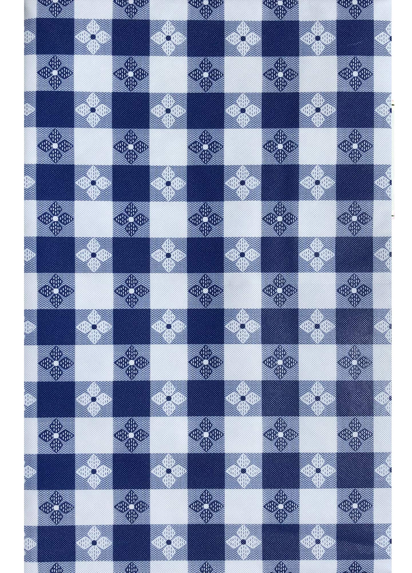 Newbridge Bistro Tavern Check Vinyl Flannel Backed Tablecloth - Cafe Checkered Indoor/Outdoor Vinyl Picnic  BBQ and Dining Tablecloth - 60