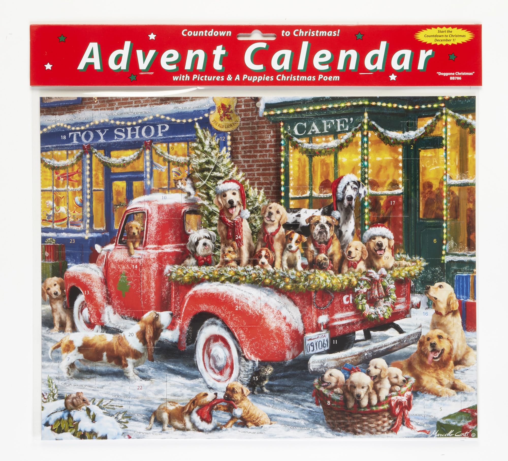 Vermont Christmas Company Doggone Christmas Advent Calendar (Countdown to Christmas) with A Puppies Christmas Poem