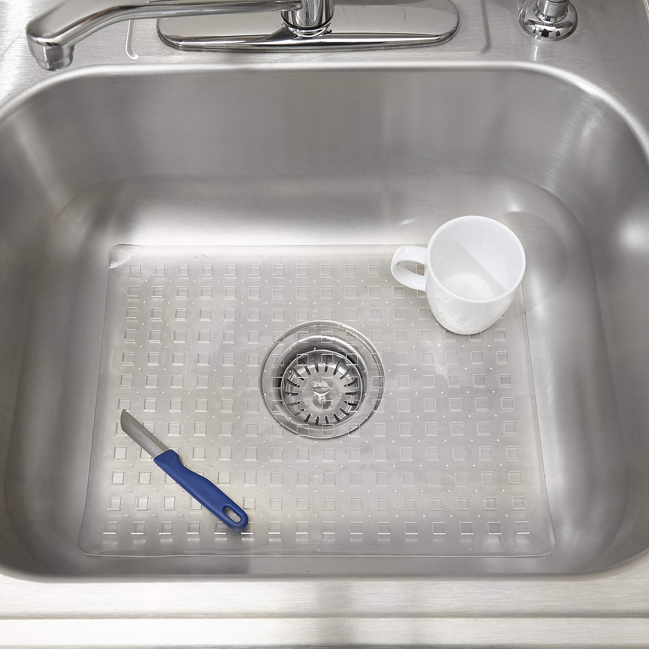 Sink Mat - Medium Crystal Clear Pvc Sink Protector By Better Housewares (Size 16 X 12 X 1)