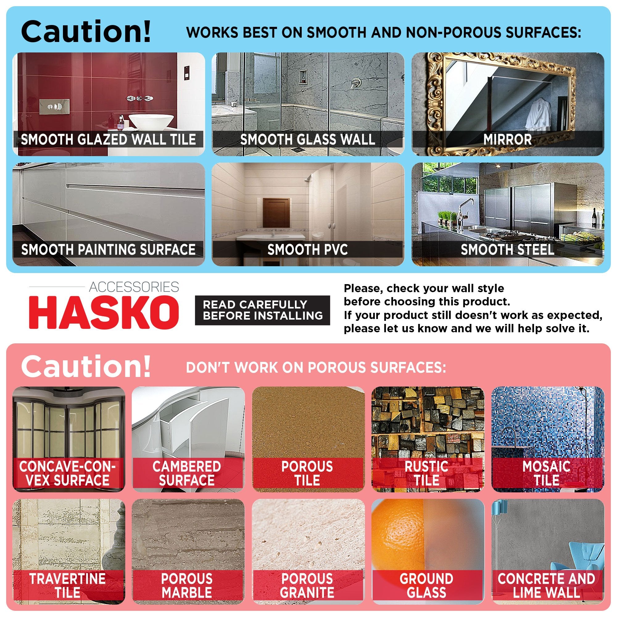 Hasko Accessories - Suction Cup Paper Towel Holder- Chrome Plated Stainless Steel Bar For Bathroom & Kitchen (Chrome)