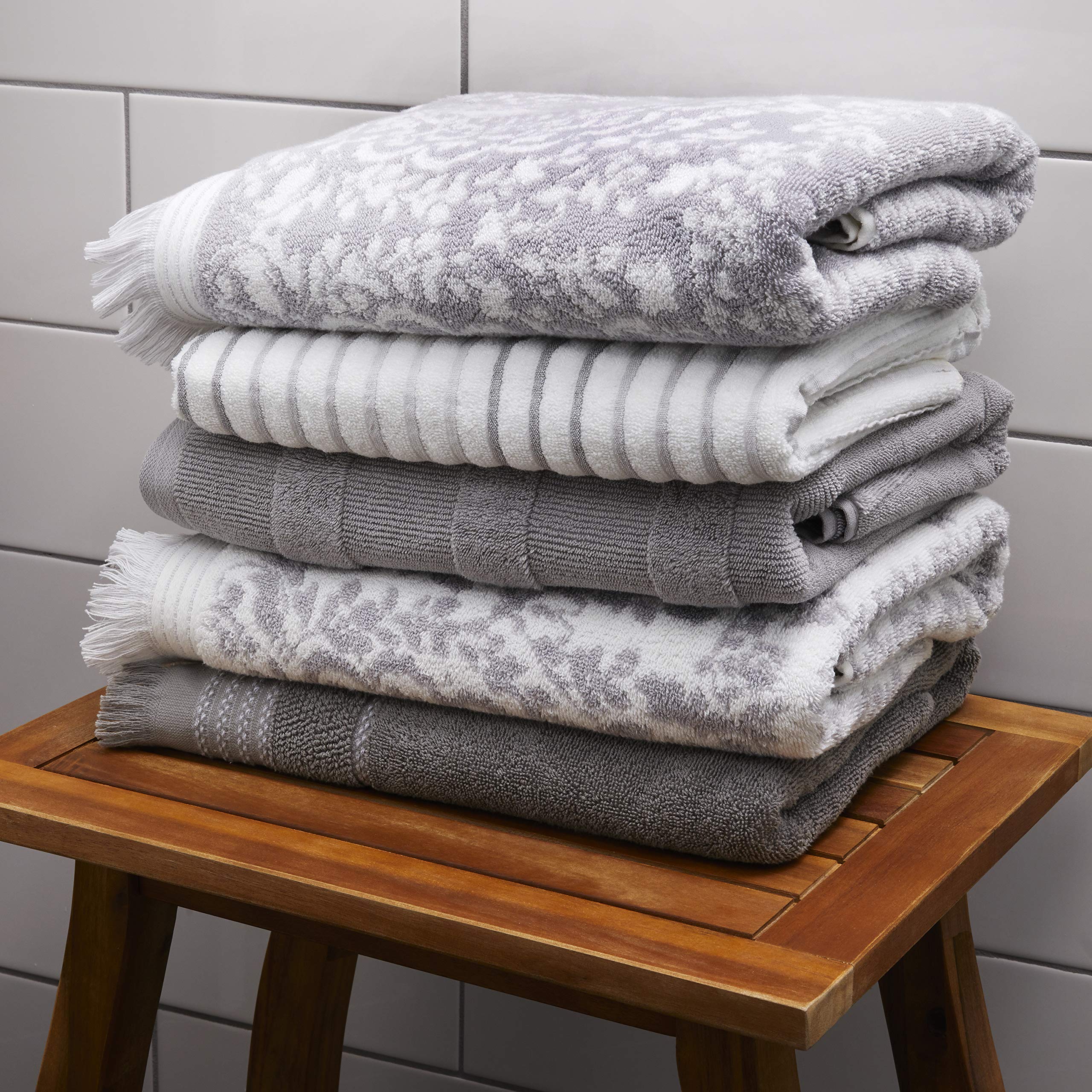 Skl Home By Saturday Knight Ltd. Jude Fringe Bath Towel,Slate