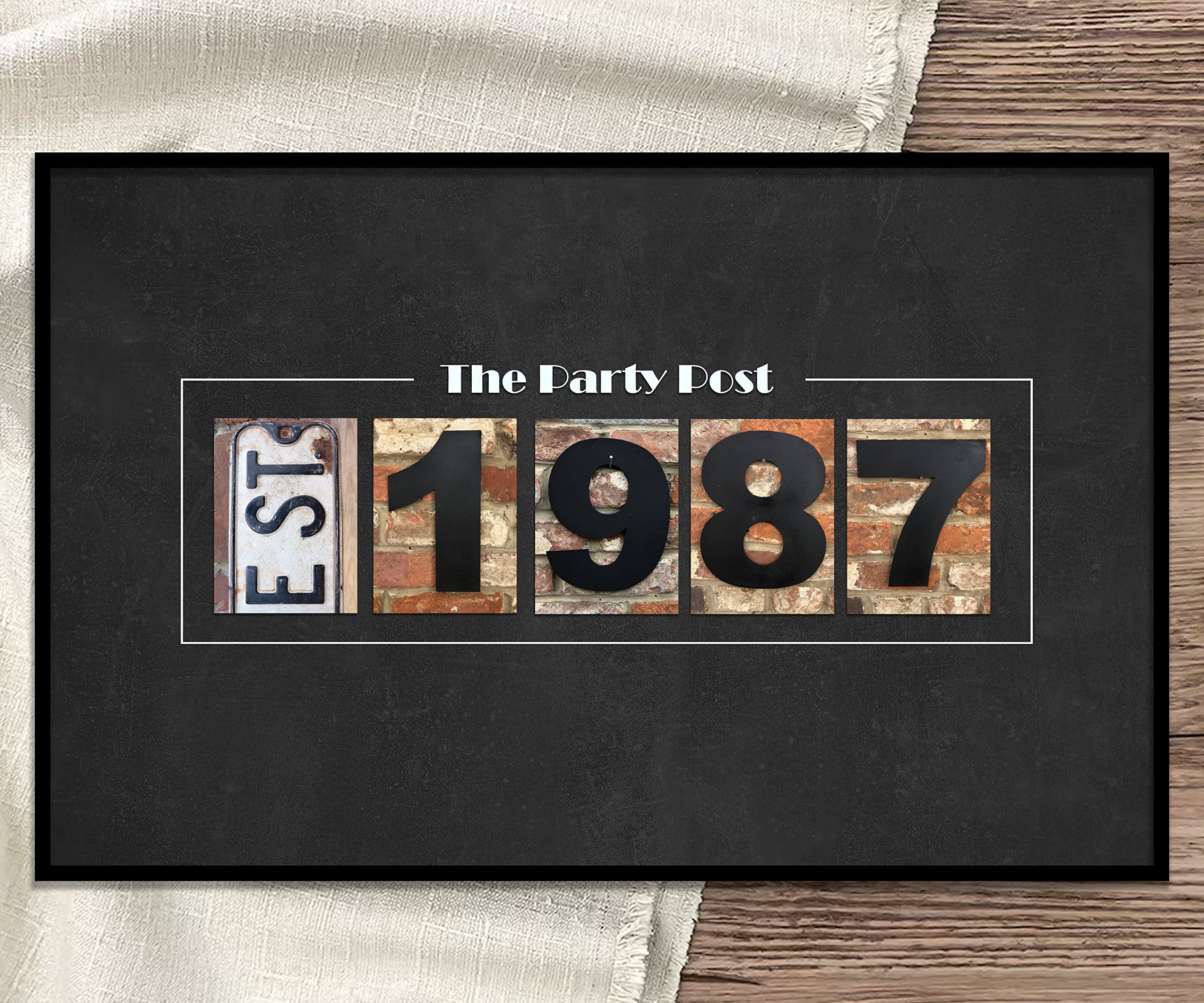 37Th Birthday Party Decorations - Chalkboard Guest Book Alternative Poster. 11X17 Party Sign For Him Or Her Turning 37 Years Old