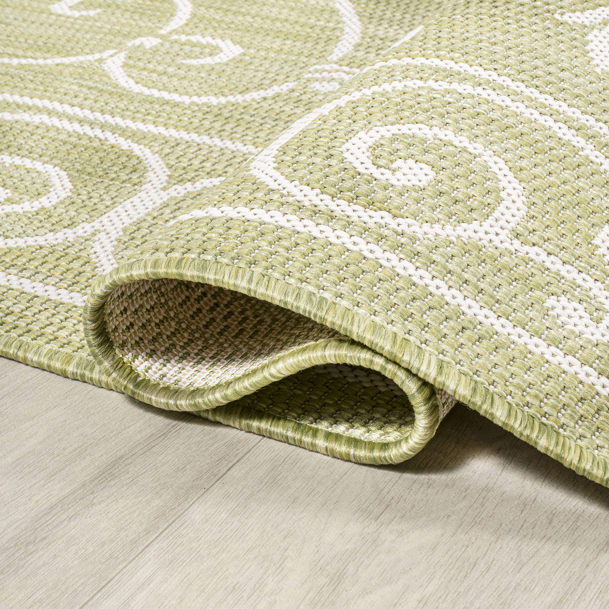 Jonathan Y Smb106H-8 Charleston Vintage Filigree Textured Weave Indoor Outdoor Area Rug, Coastal,Traditional,Transitional Easy C
