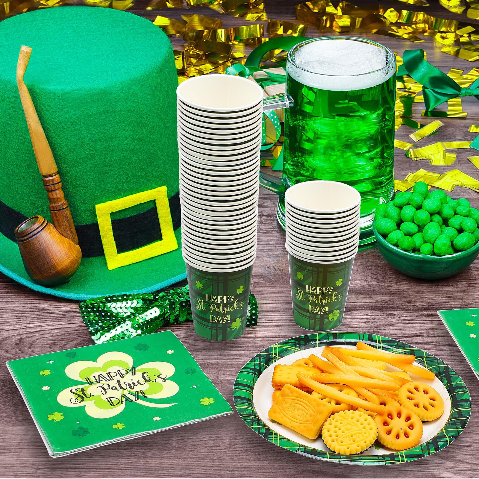 Hushee 200 Pcs Valentine'S Day Party Supplies Serves 50 Disposable Tableware Set 7''/ 9'' Paper Dessert Plates Napkins Paper Cup