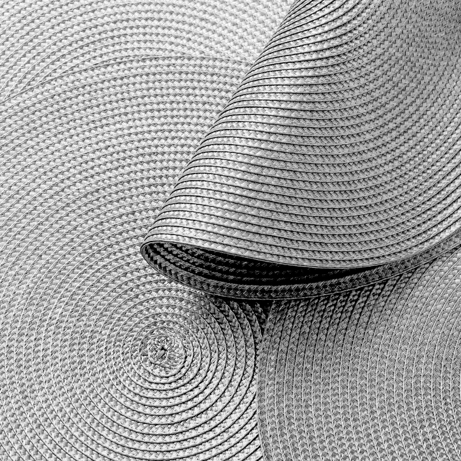 Ahhfsmei Round Braided Placemats 15 Inch Round Table Mats For Dining Tables Natural Woven Heat Resistant Place Mats Set Of 6 (Gr