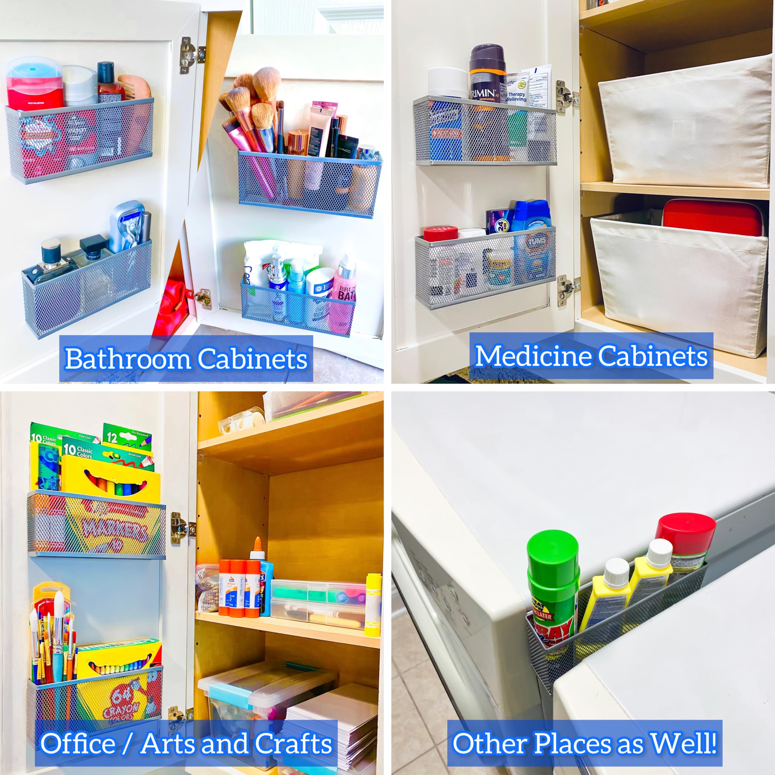 Middy Caddy Cabinet Organizer | Optimize Your Cabinet Space | Cabinet Door Organizer | Spice Organizer, Bathroom Accessories, Un