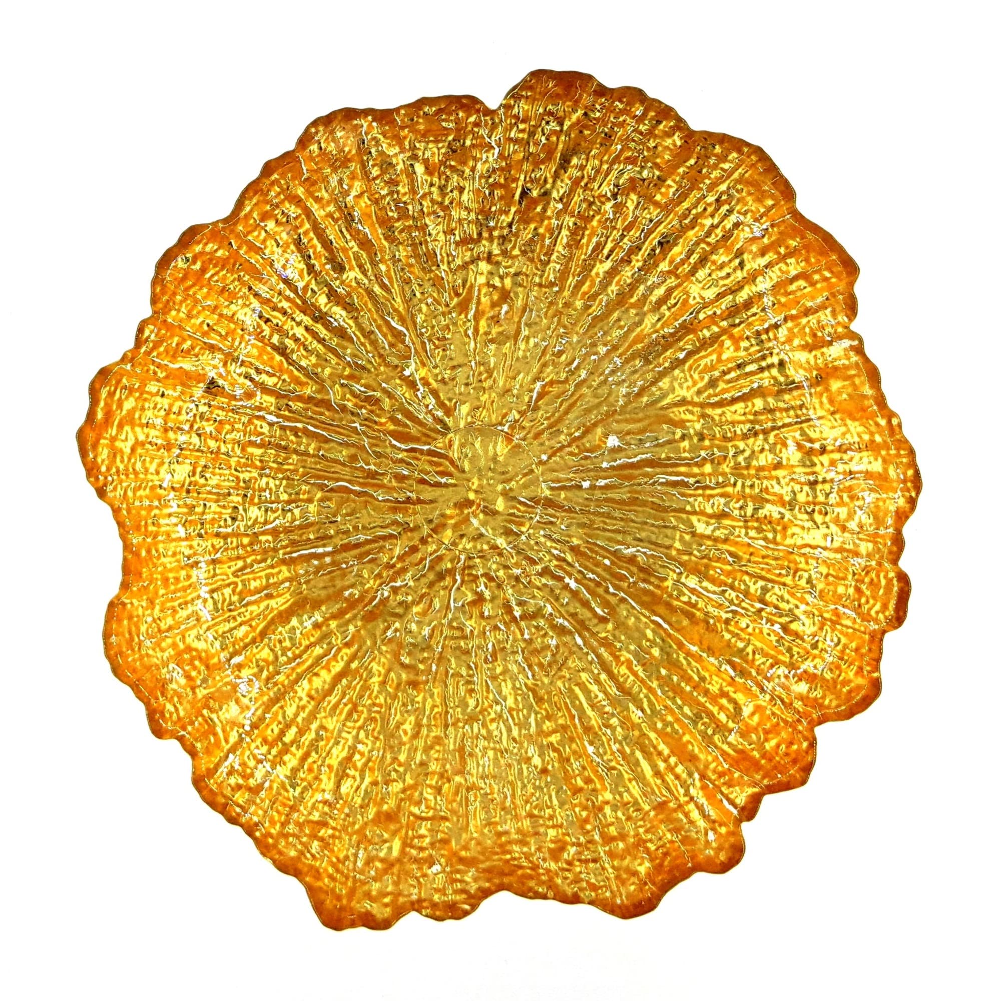 Red Pomegranate Coral 8.5'' Soup Plate Gold