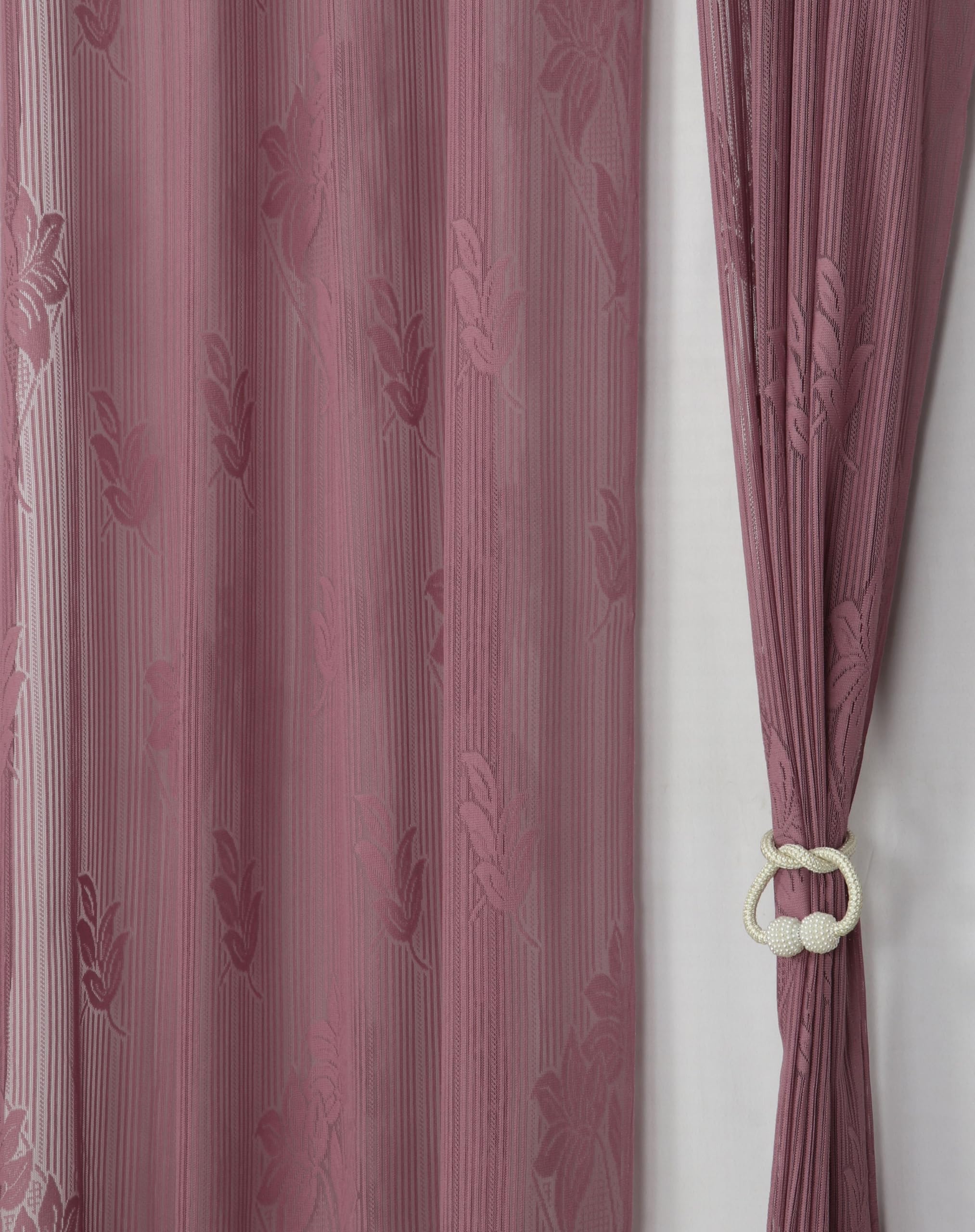 Homefab India Self-Design Transparent Sheer Curtain - 7 X 4 Feet, Door Curtains, Burgundy, Pack Of 1 Piece