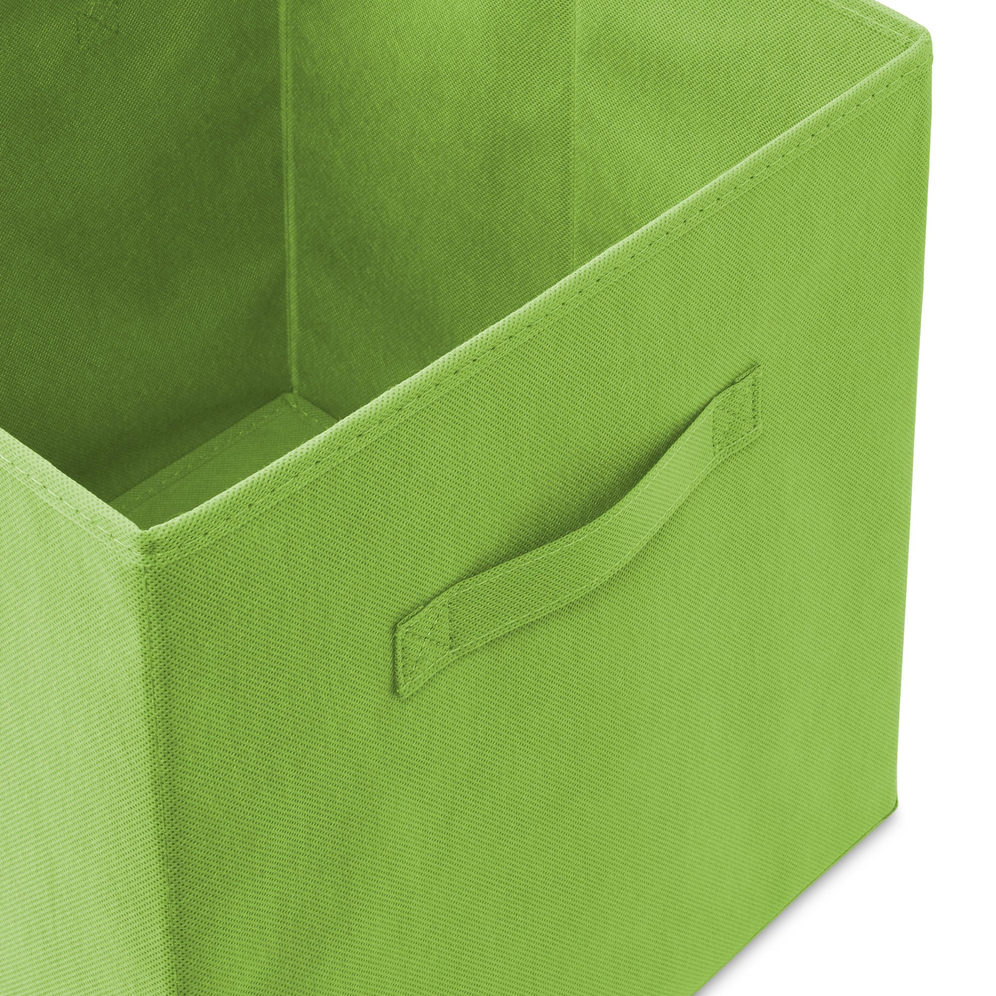 Casafield Set Of 6 Collapsible Fabric Cube Storage Bins, Lime Green - 13'' Foldable Cloth Baskets For Shelves, Cubby Organizers
