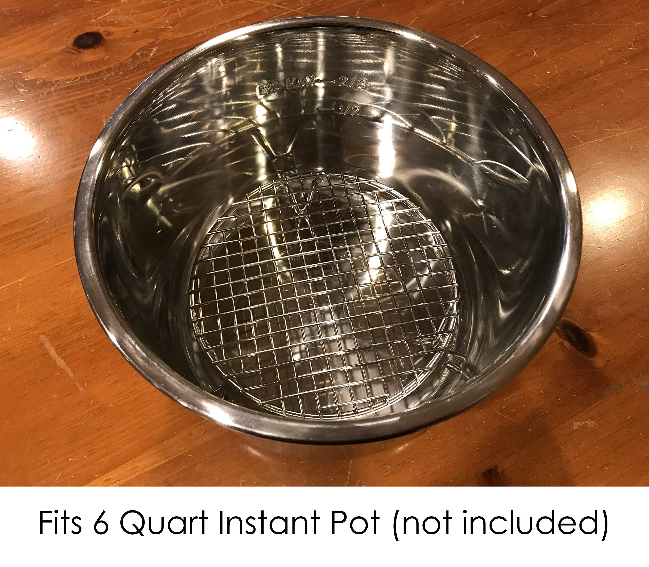 Hamilton Housewares Round Stainless Steel Cooking, Cooling & Canning Rack (6.75'' Diam, 2'' Height)