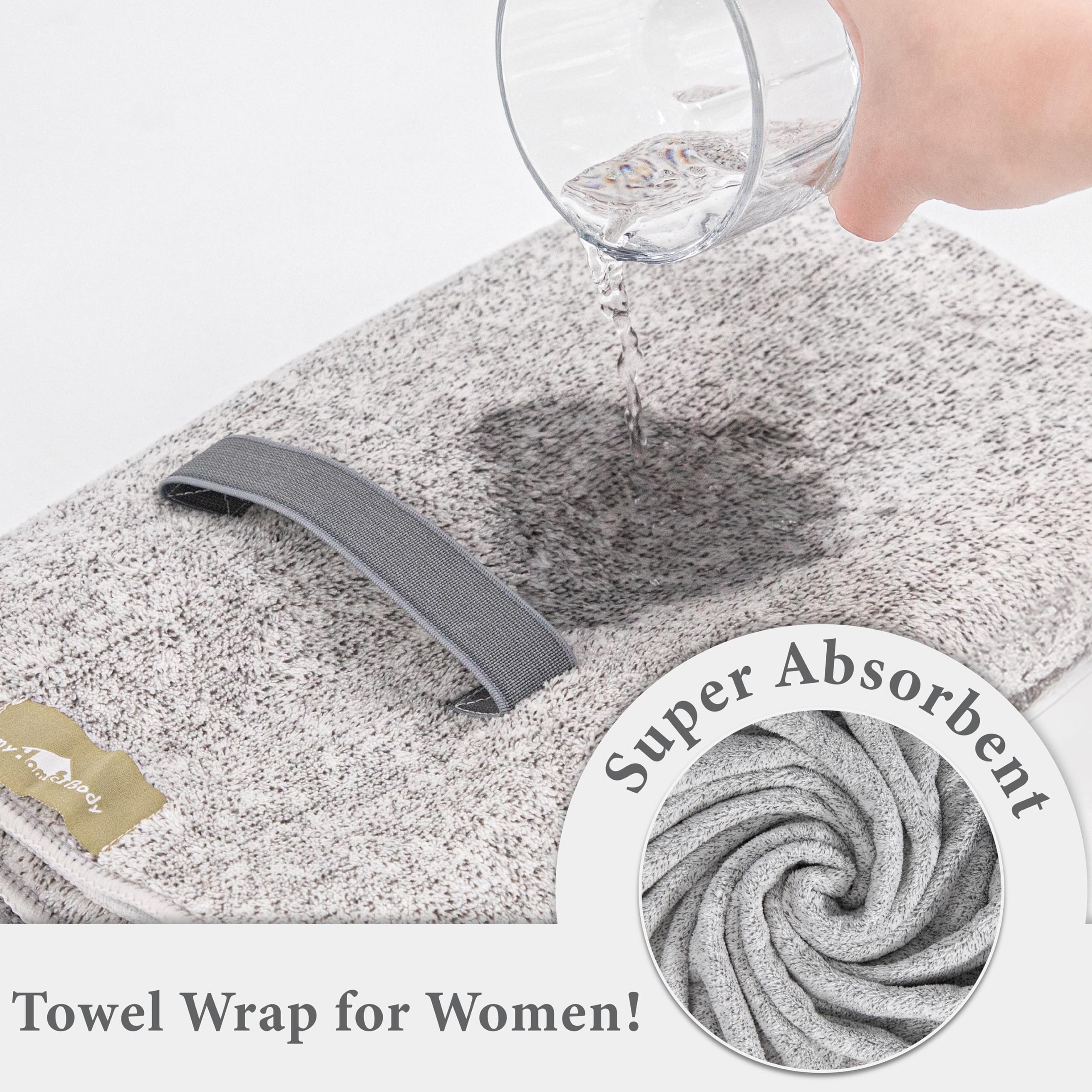 myHomeBody Hair Drying Towel, Hair Wrap Towel, Quick Dry Towel, Hair Towel Wrap for Women Long Hair, Hair Towels for Women, Hair