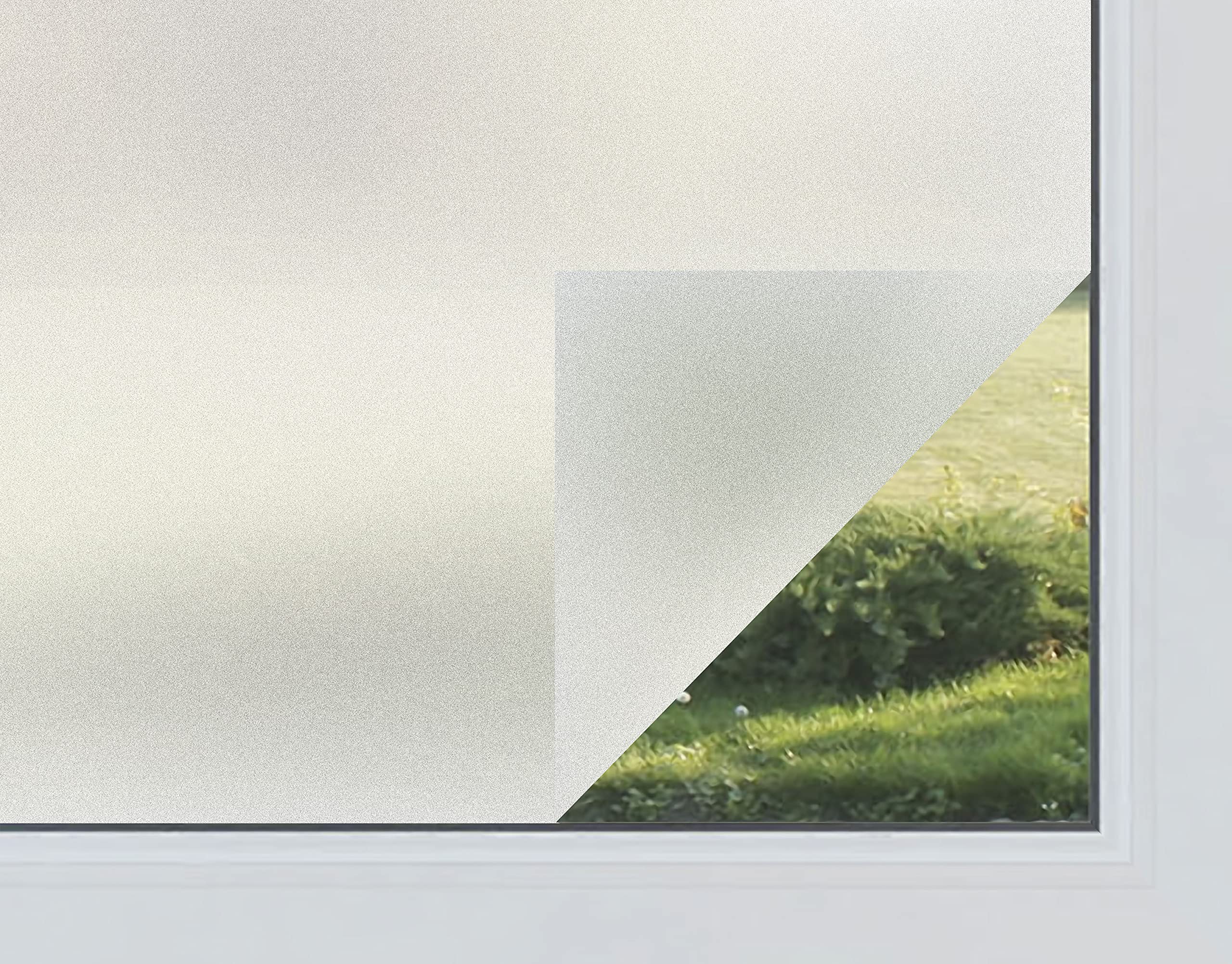 WallDesign Vinyl Crystal Window Self Adhesive Privacy Glass Film For Office Glass Partition/Glass Door/Bathroom - (24 X 120 Inch