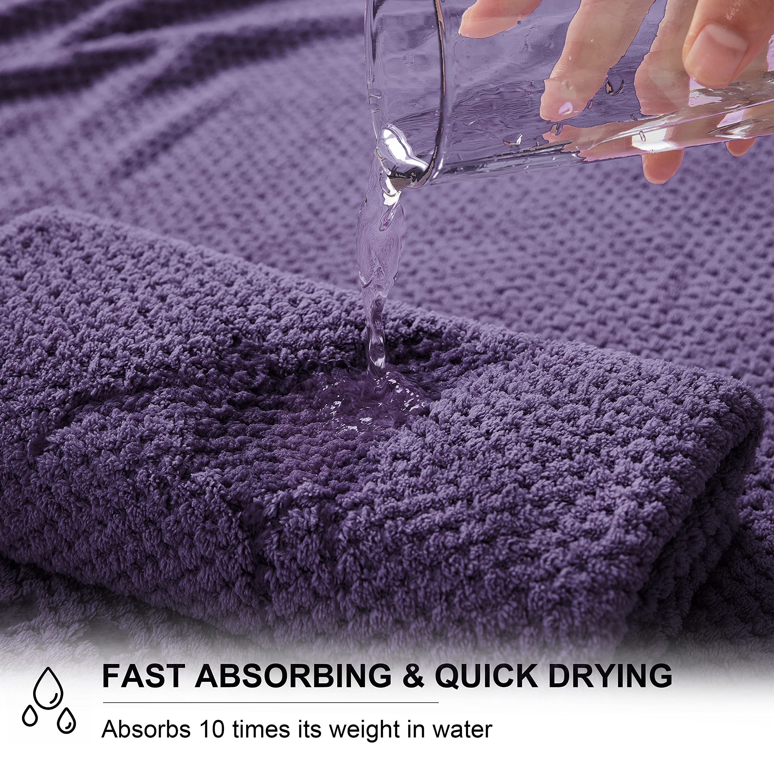 Extra Large Bath Towel Sheet Set 35x70 Inches - Oversized Bath Towels Set Large Microfiber - Quick Dry Lightweight Super Soft Highly Absorbent Towel Set for Bathroom Pack of 4(Russian Violet)