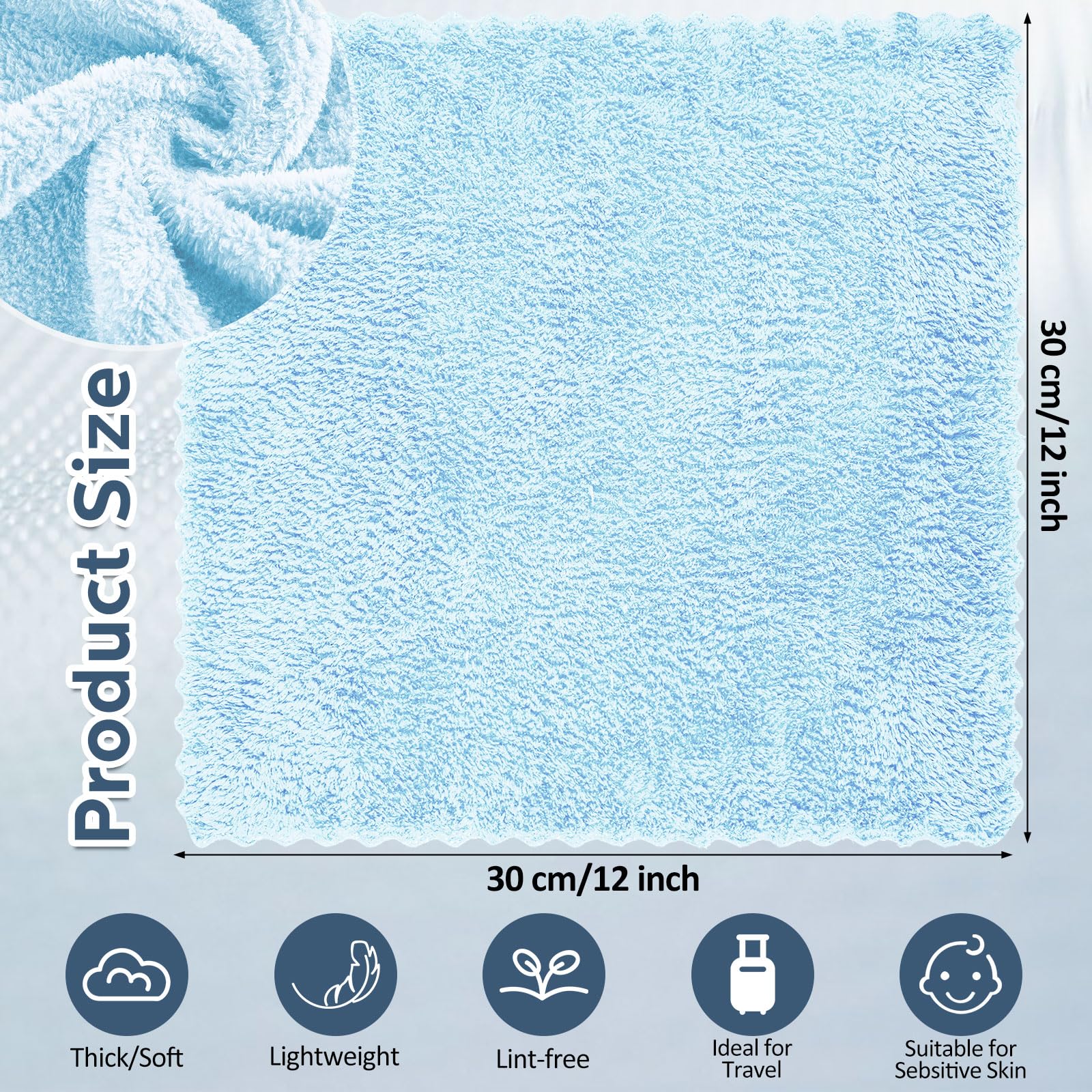 Newwiee 100 Pcs Washcloths Quick Drying Bathroom Wash Clothes 12 X 12 Inch Face Towels Microfiber Soft Wash Rags Bulk For Your F