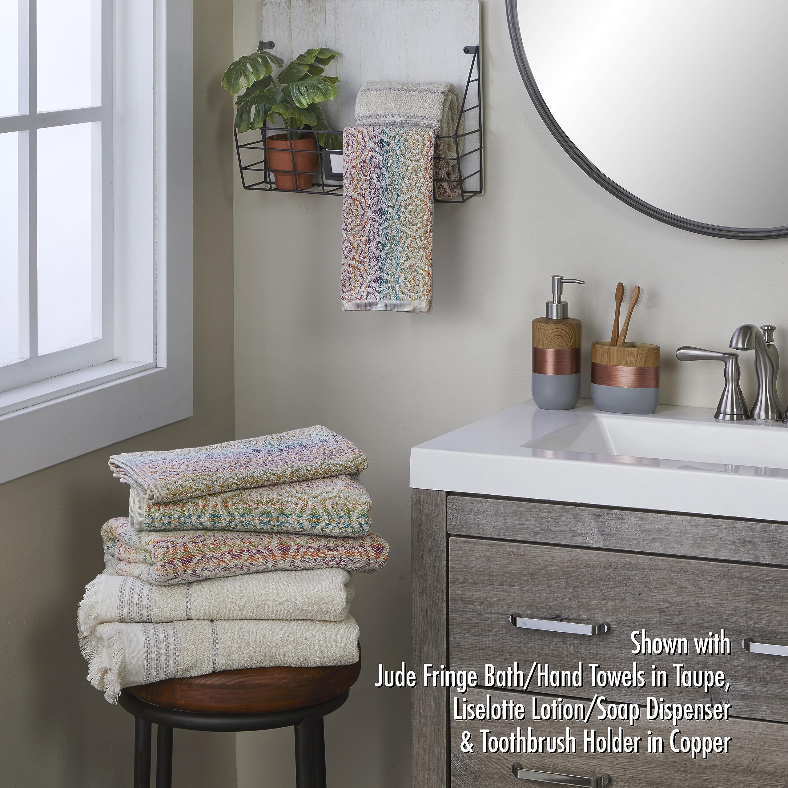 Skl Home Rhapsody Jacquard Bath Towel, Multi