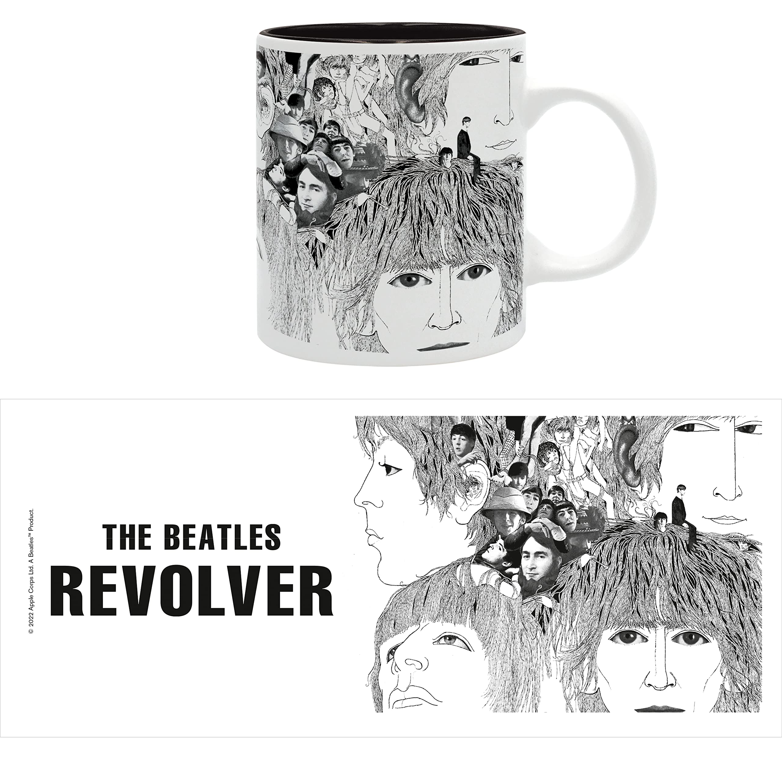 ABYSTYLE The Beatles Revolver Ceramic Coffee Tea Mug 11 Oz. Music Artist Band Drinkware Home & Kitchen Essential Gift