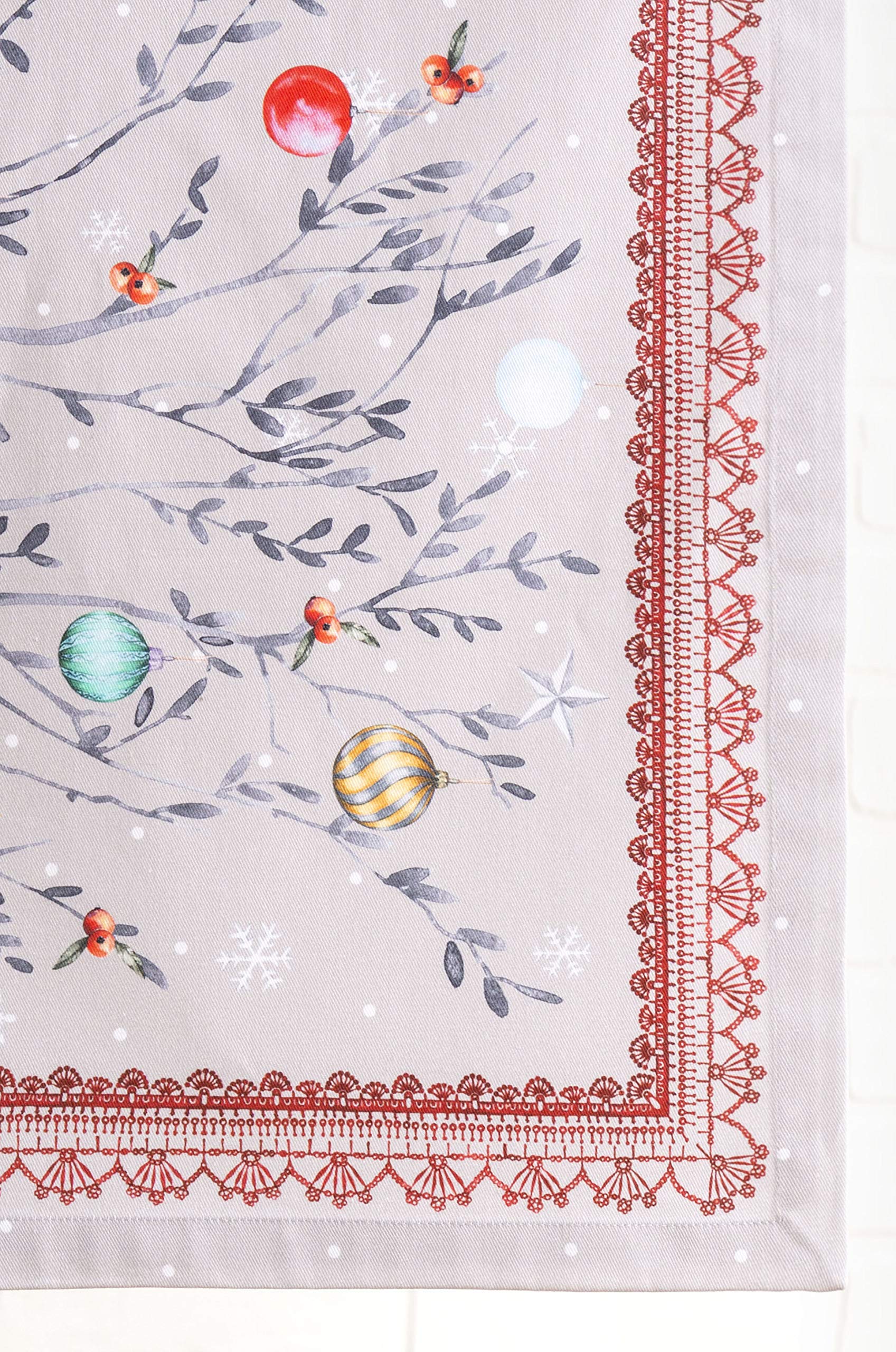 Maison D' Hermine Tablerunners 100% Cotton Decorative Tablerunner Table Cover, Holiday, Dinner & Dining, Fairy Christmas (Single