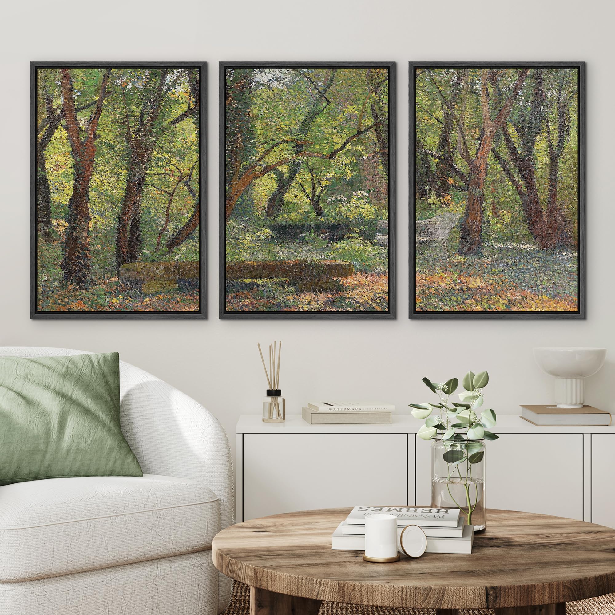 Wall26 Framed Canvas Print Wall Art Set William Arts & Crafts Style Designs Illustrations Modern Art Decorative Floral Botanical