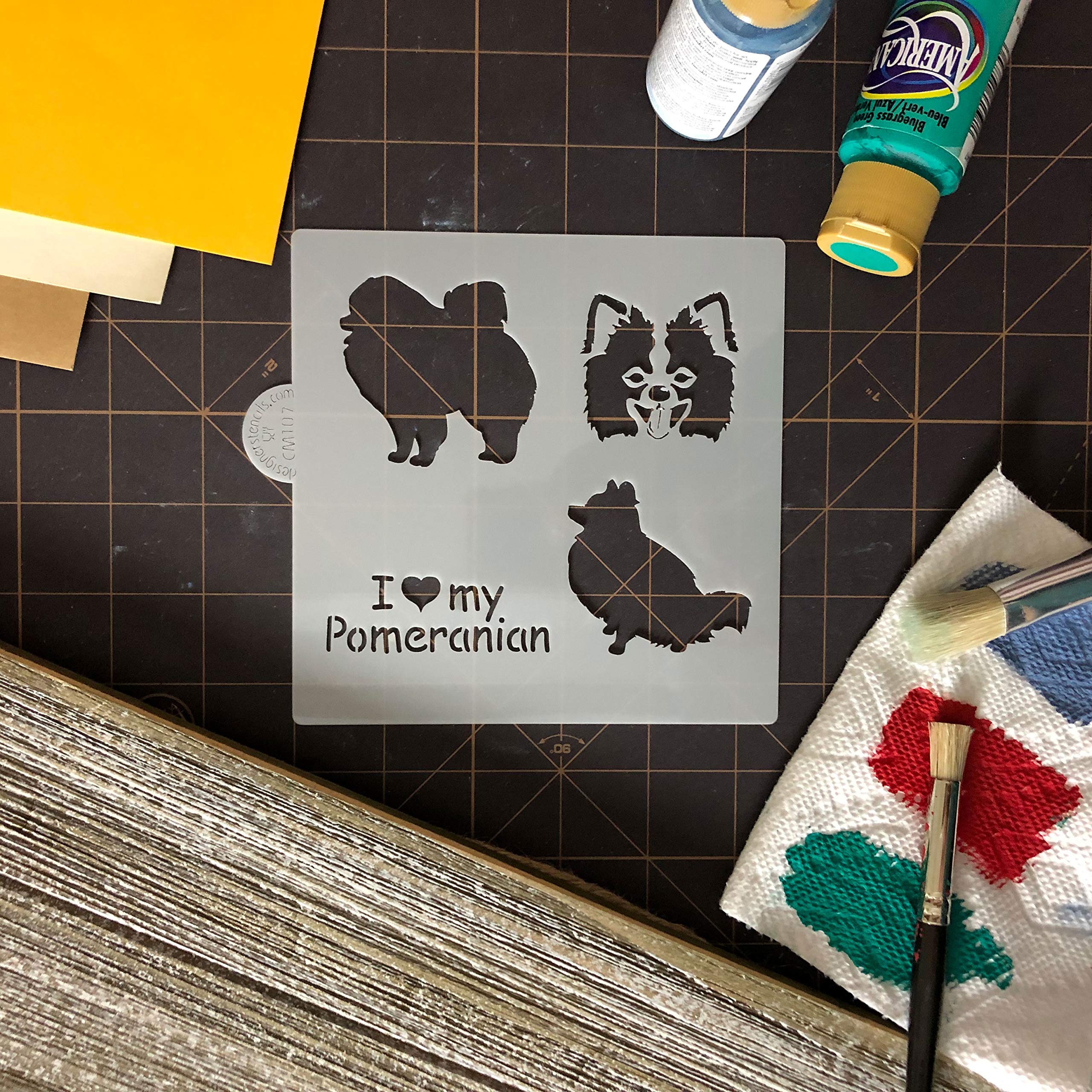 I Love My Pomeranian Cookie And Craft Stencil Cm107 By Designer Stencils