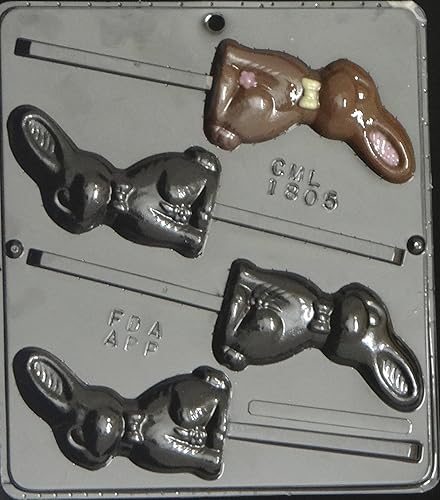 Easter Bunny Lollipop Chocolate Candy Mold Easter 1805