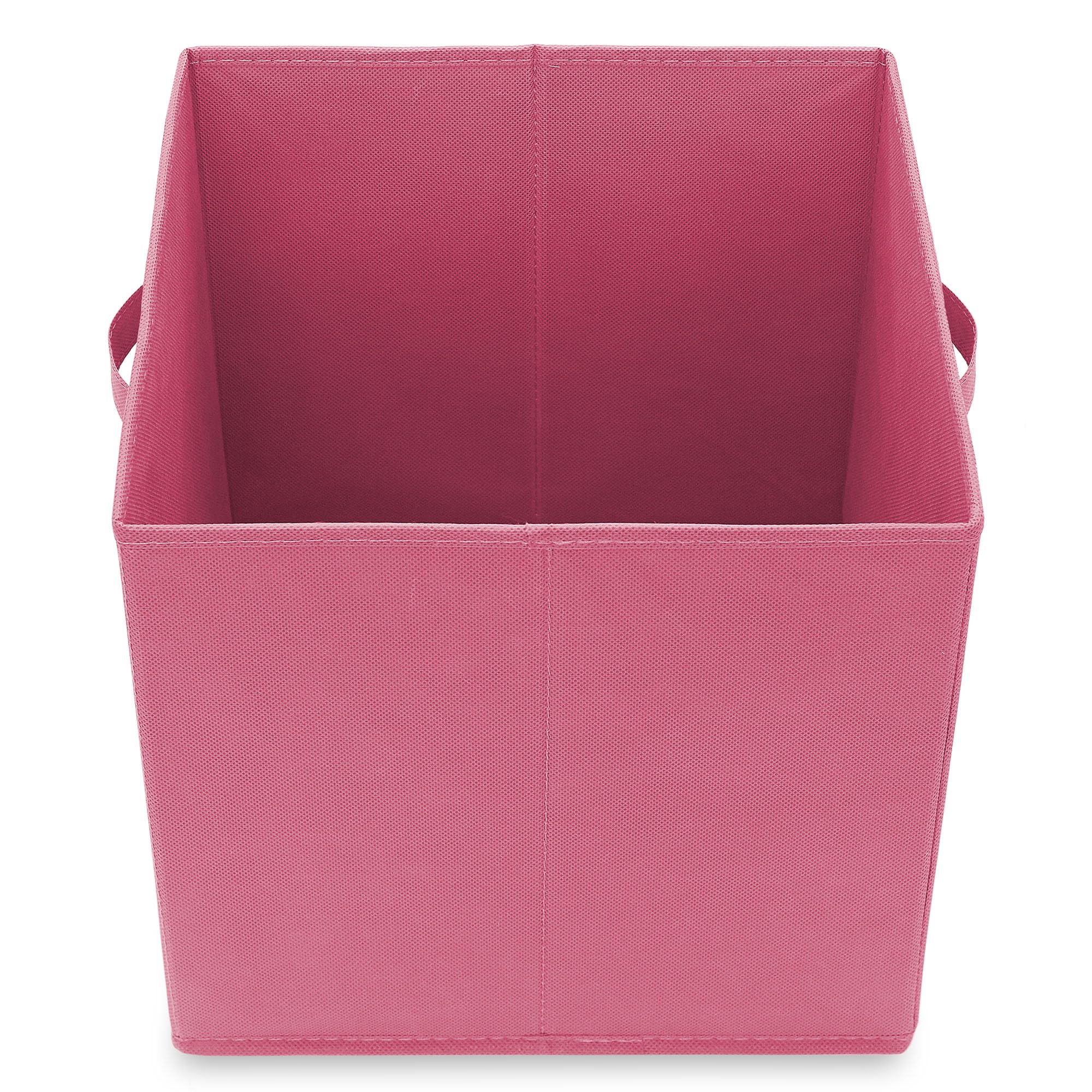 Casafield Set Of 6 Collapsible Fabric Cube Storage Bins, Hot Pink - 13'' Foldable Cloth Baskets For Shelves, Cubby Organizers &