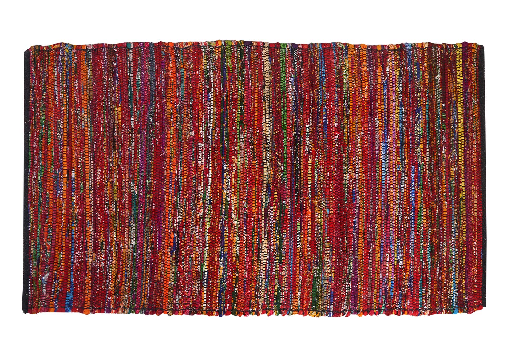 Cotton Multi Chindi Hand Woven Rugs 24x36 inch Multi Color,Cotton Area Rugs,Indoor Out Door Rugs 2x3,Rugs for Living Room, Mac