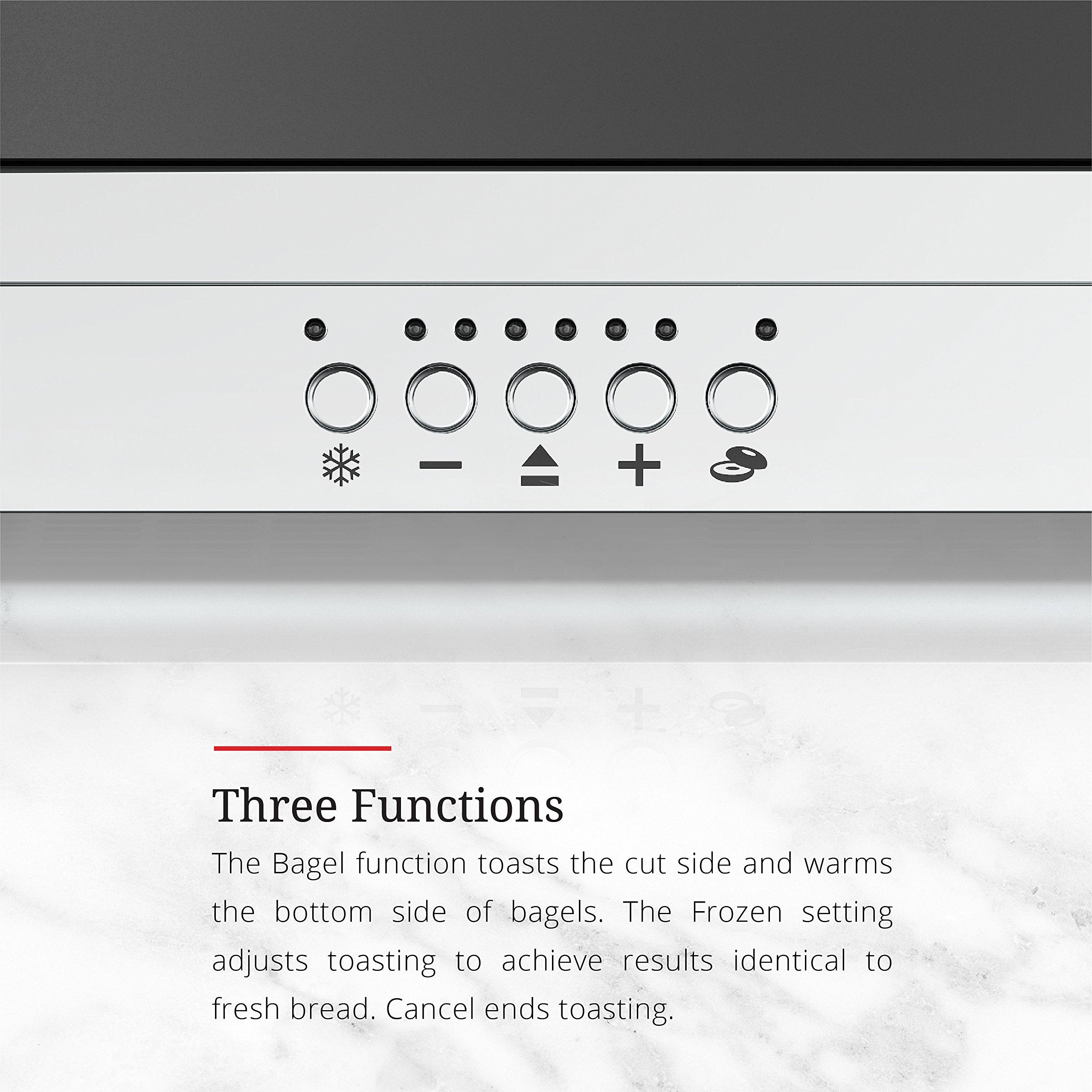 Russell Hobbs 2-Slice Glass Accent Long Toaster, Black & Stainless Steel, Trl9300Bkr
