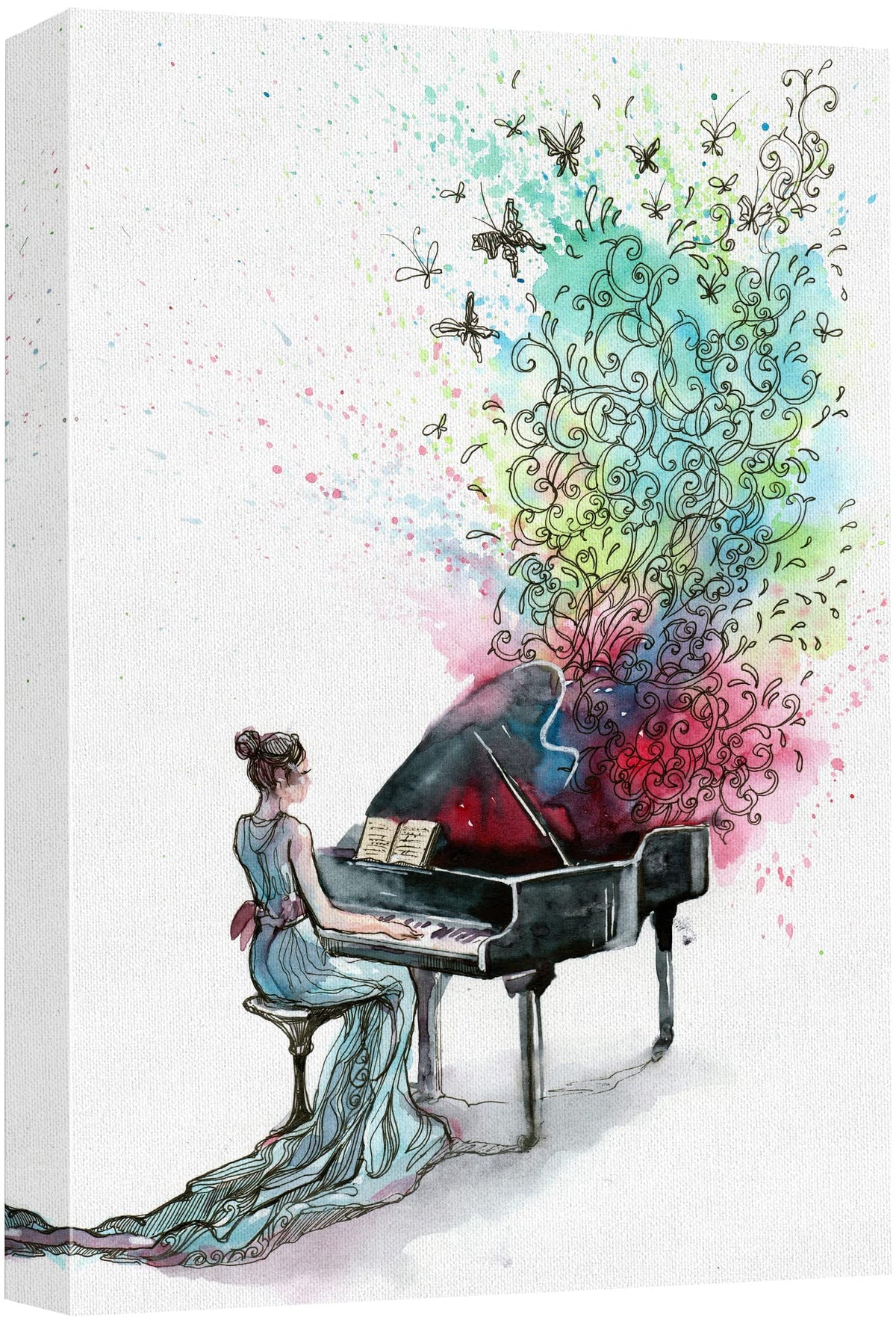 Wall26 Canvas Prints Wall Art - Grand Piano Music - 32''X48''