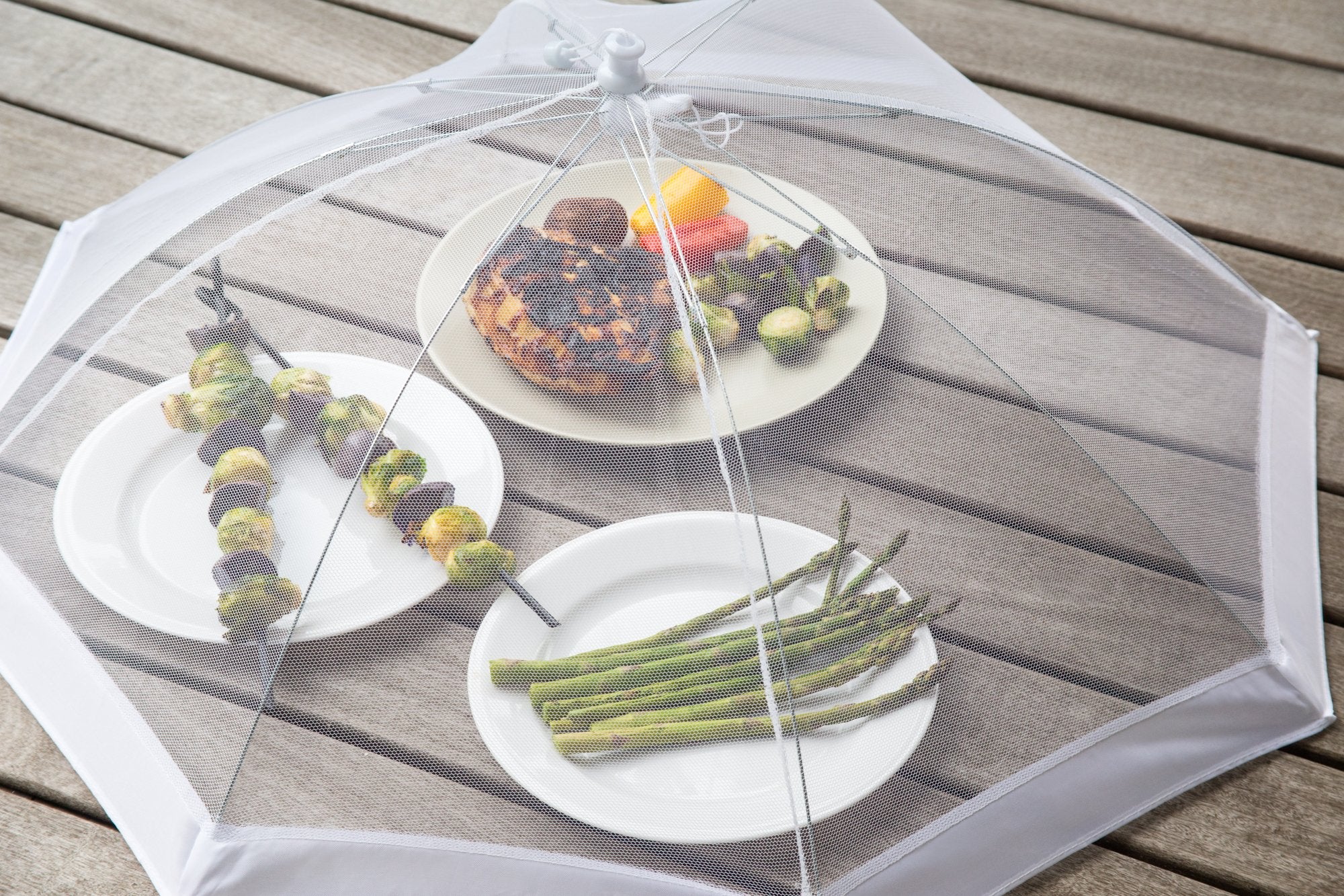 Fox Run Round Food Umbrella, 30'', White
