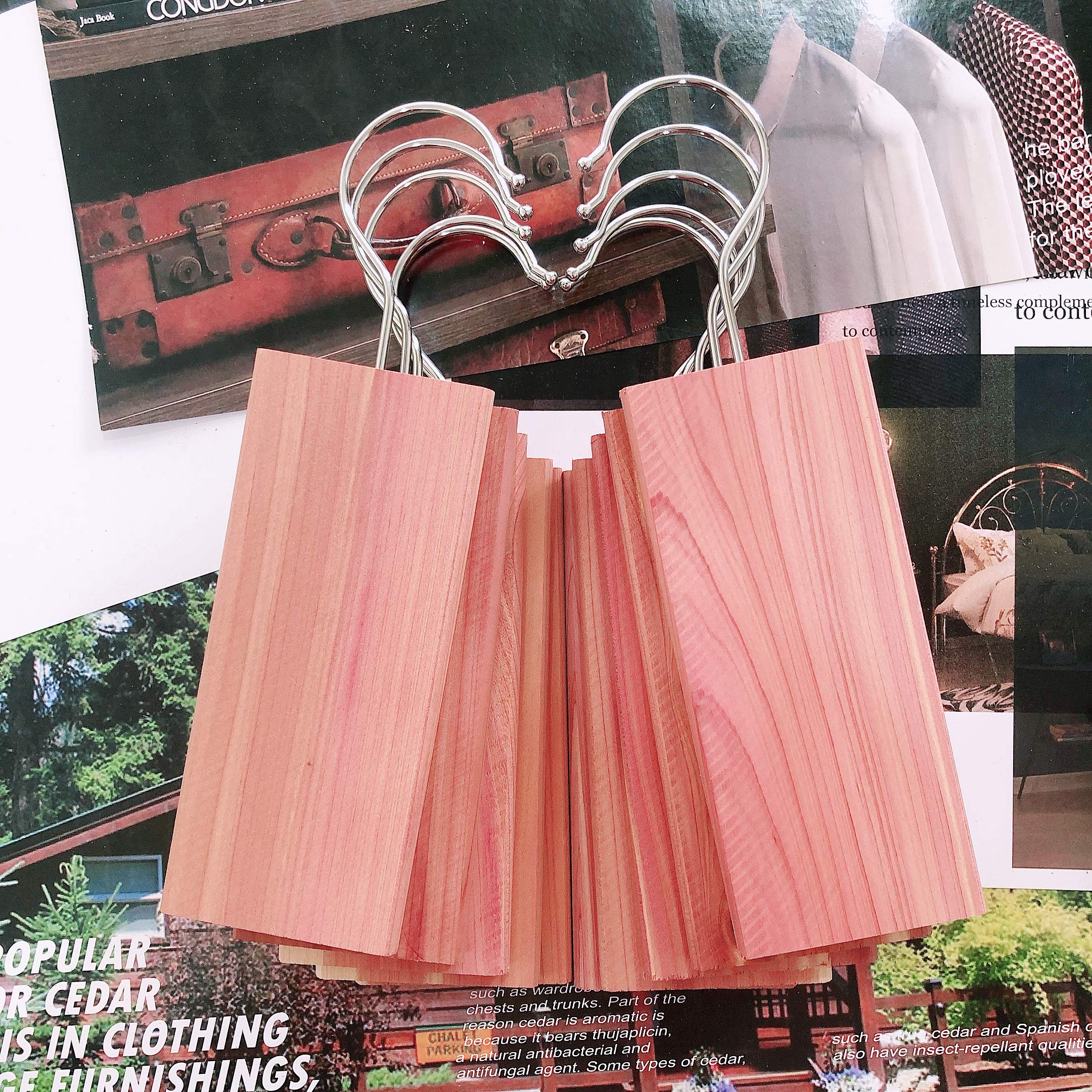 Cedar Space Cedar Blocks For Closet Storage, 100% Aromatic Red Ceder Blocks Cedar Planks (60 Pack)