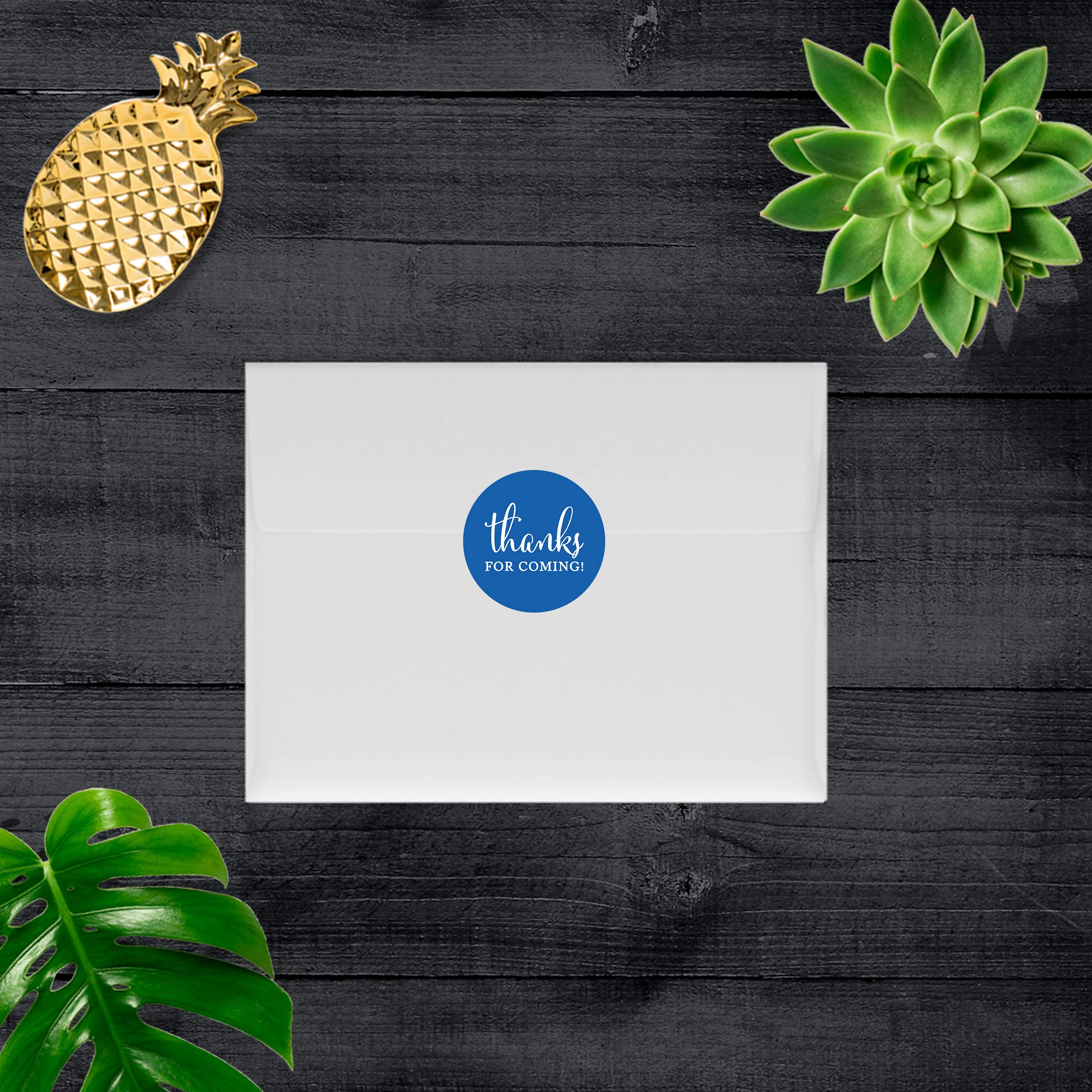 Andaz Press Chocolate Drop Labels Stickers, Thanks For Coming!, Royal Blue, 240-Pack, For Wedding Birthday Party Baby Bridal Sho