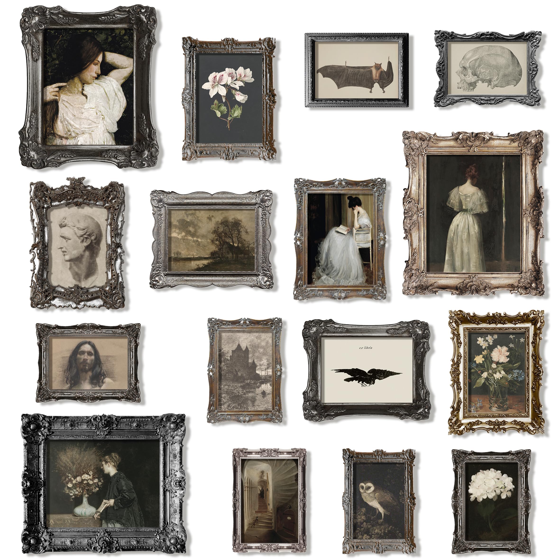 97 Decor Dark Academia Wall Art - Dark Academia Decor For Bedroom, Dark Victorian Decor Moody Art Prints, Goth Wall Decor, Vinta