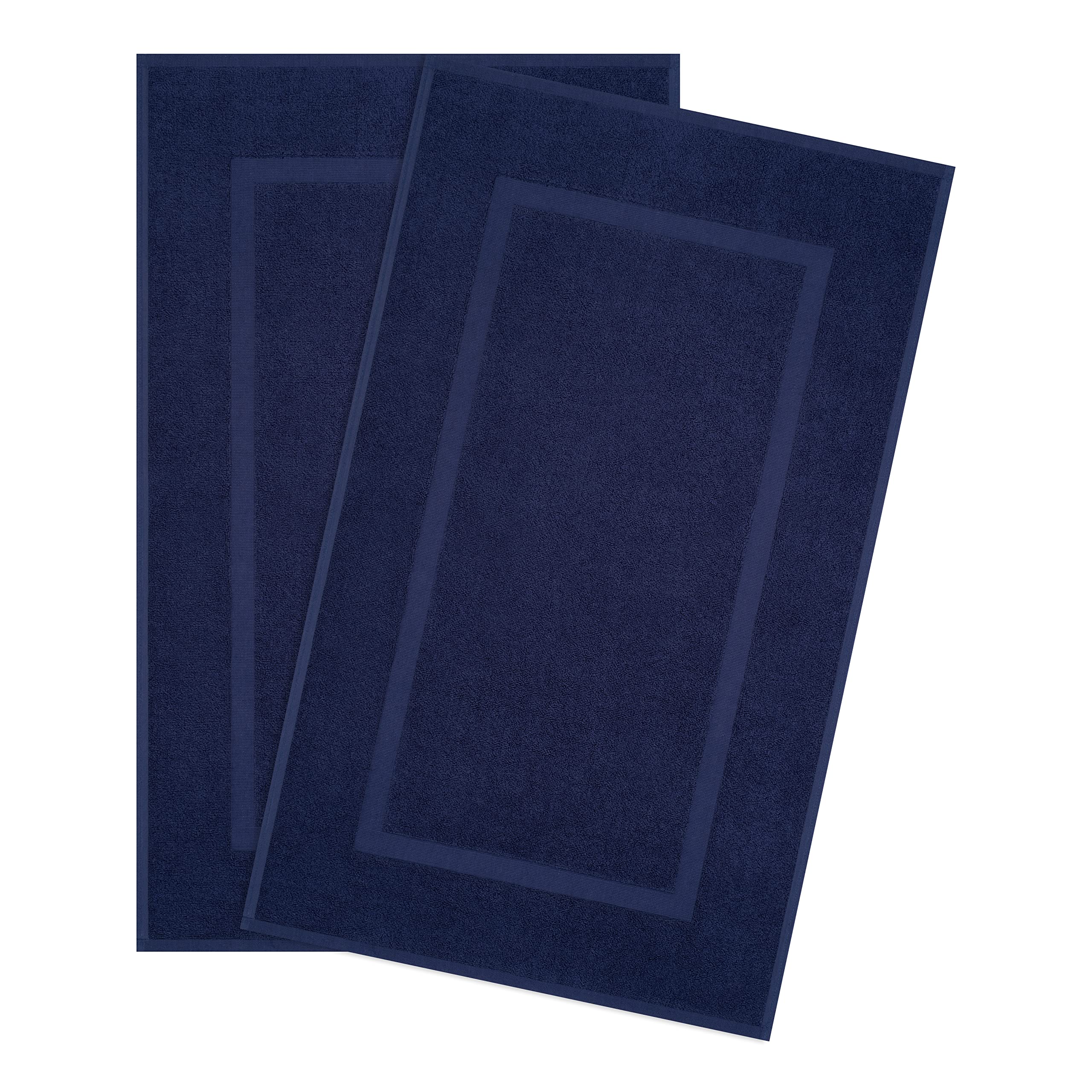 Cotton Paradise 100% Cotton Bath Mats For Bathroom, 2 Packed, 34 In By 20 In Bath Mat Rugs For Bathroom, Soft Absorbent Machine