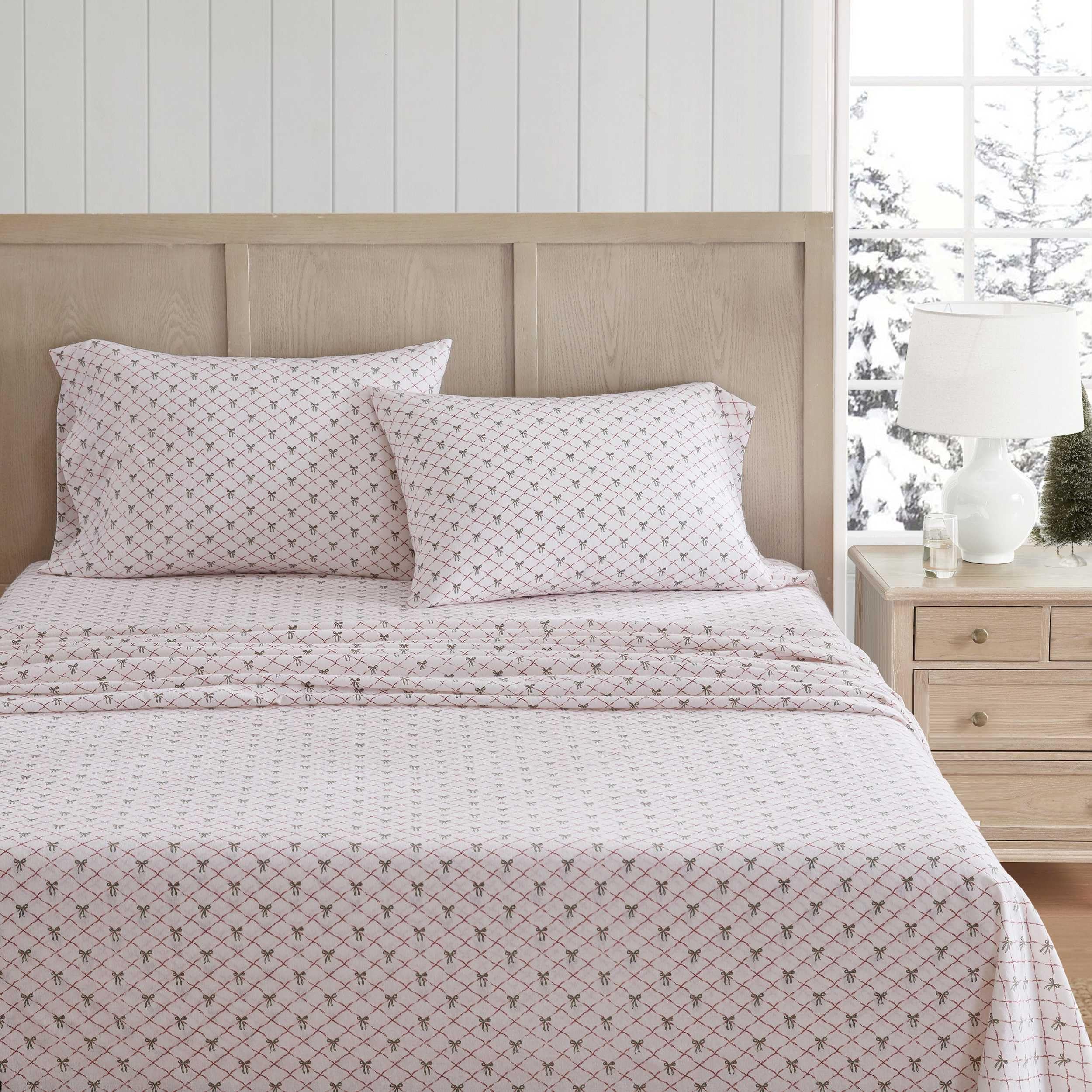 Martha Stewart  Flannel Sheets King Size, AntiPilling & Wrinkle Resistant Cotton, Touchably Soft For AllSeason Comfort  Bed 