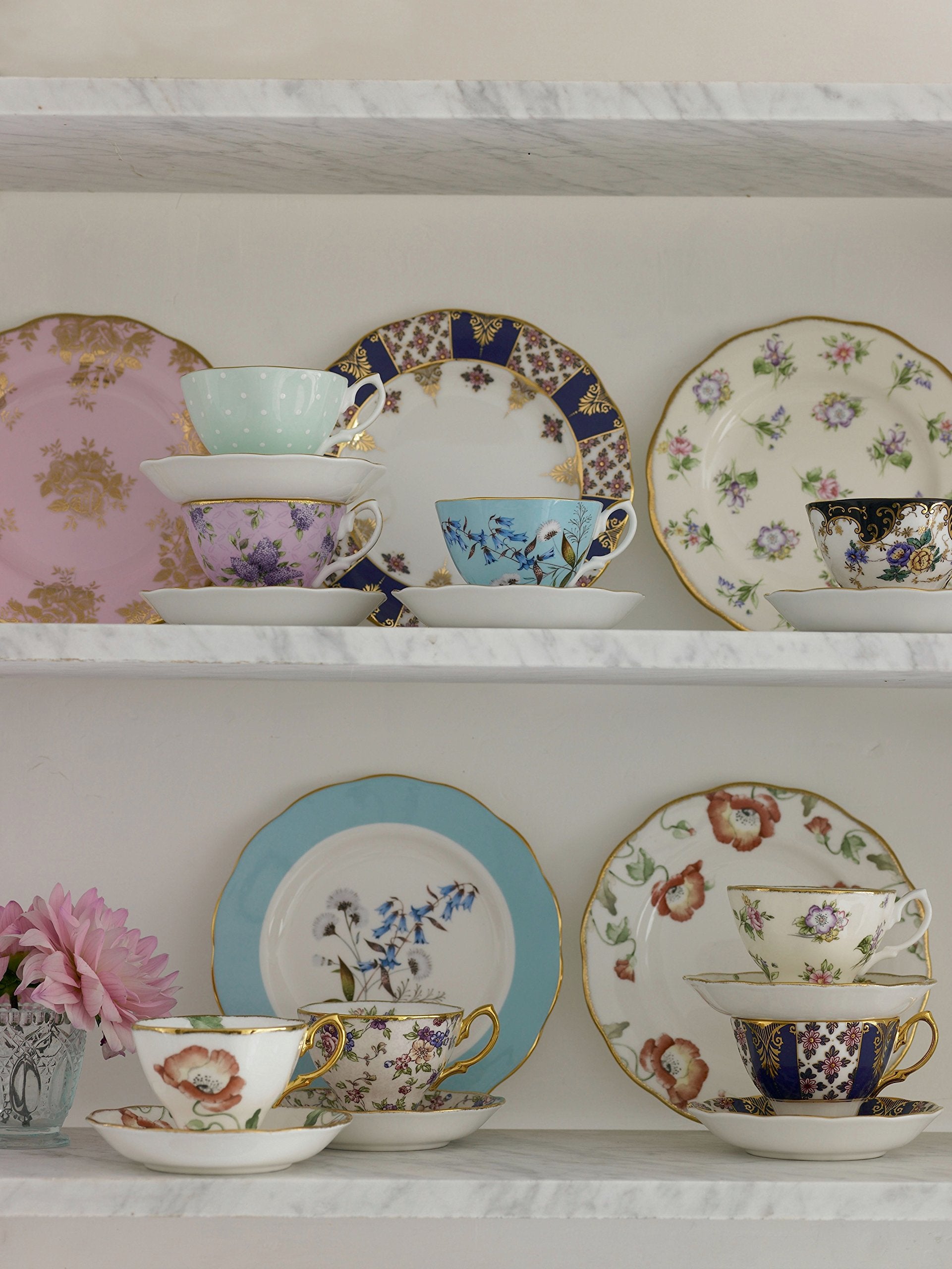 Royal Albert 100 Years 1950-1990 Plate Set  Mixed Patterns  5-Piece