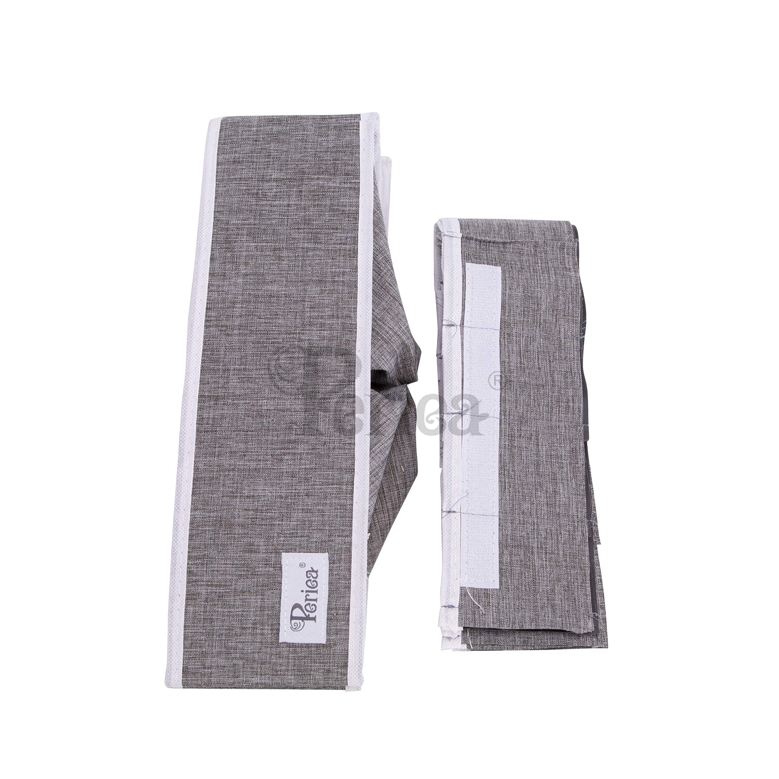 Periea Drawer Organizer Bedroom Underwear 30 Cell 'Fosy' (Premium, Silver Grey with White Piping)