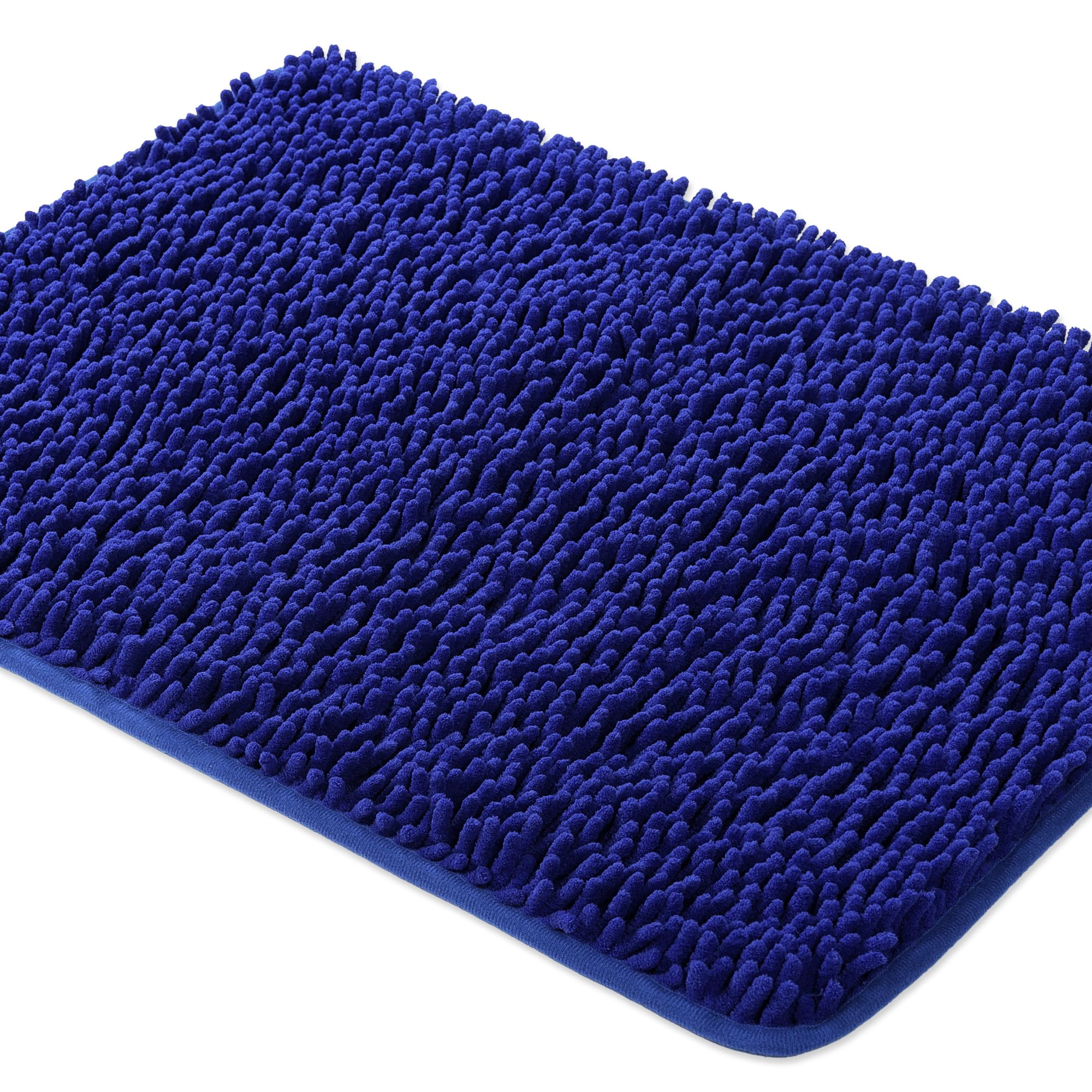 Yeaban Royal Blue Bathroom Rugs - Thick Chenille Bath Mats | Absorbent And Washable Bath Rug Non-Slip, Plush And Soft Rugs For B