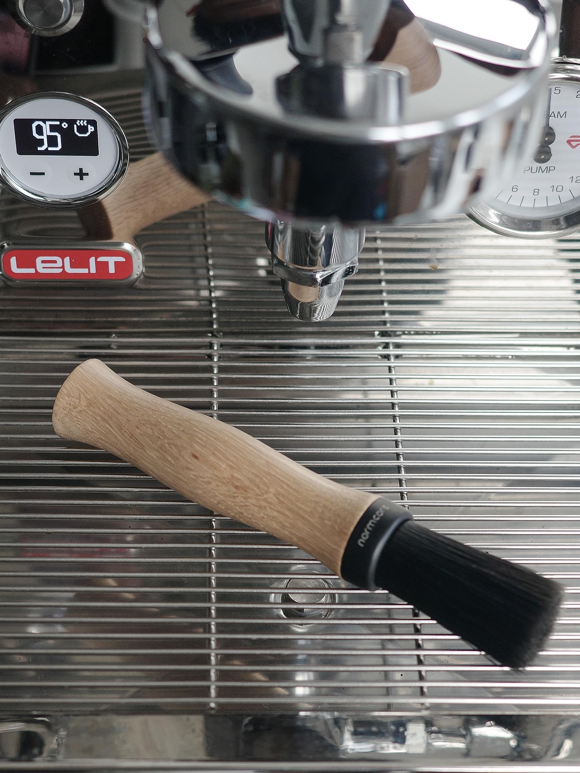 Normcore Barista Brush - Coffee Cleaning Brush - Natural American Oak Wood Handle Coffee Brush - Espresso Machine Cleaning Brush