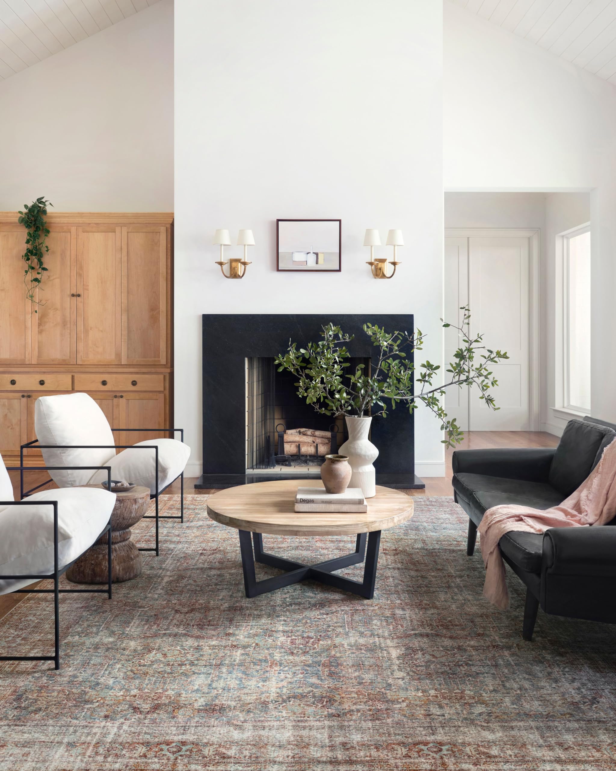 Loloi Chris Loves Julia x Jules Collection, Lagoon & Brick 2-6 x 9-6 Area Rug - Vintage Accent Rugs for Living Room, Bedroom, 