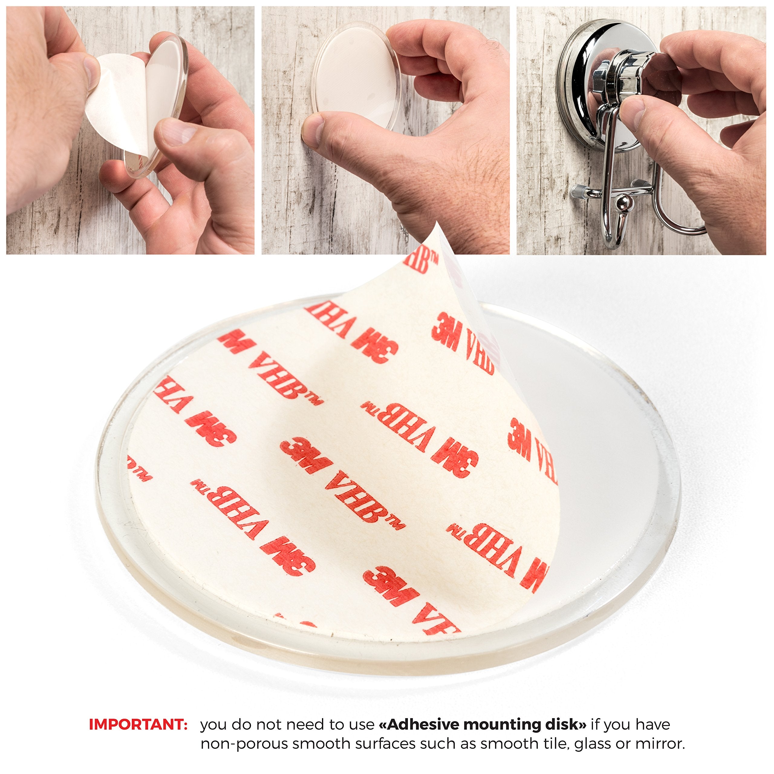 Hasko Accessories - Powerful Vacuum Suction Cup Toilet Paper Holder - Wall Mount Stainless Steel Tissue Roll Dispenser For Bathr