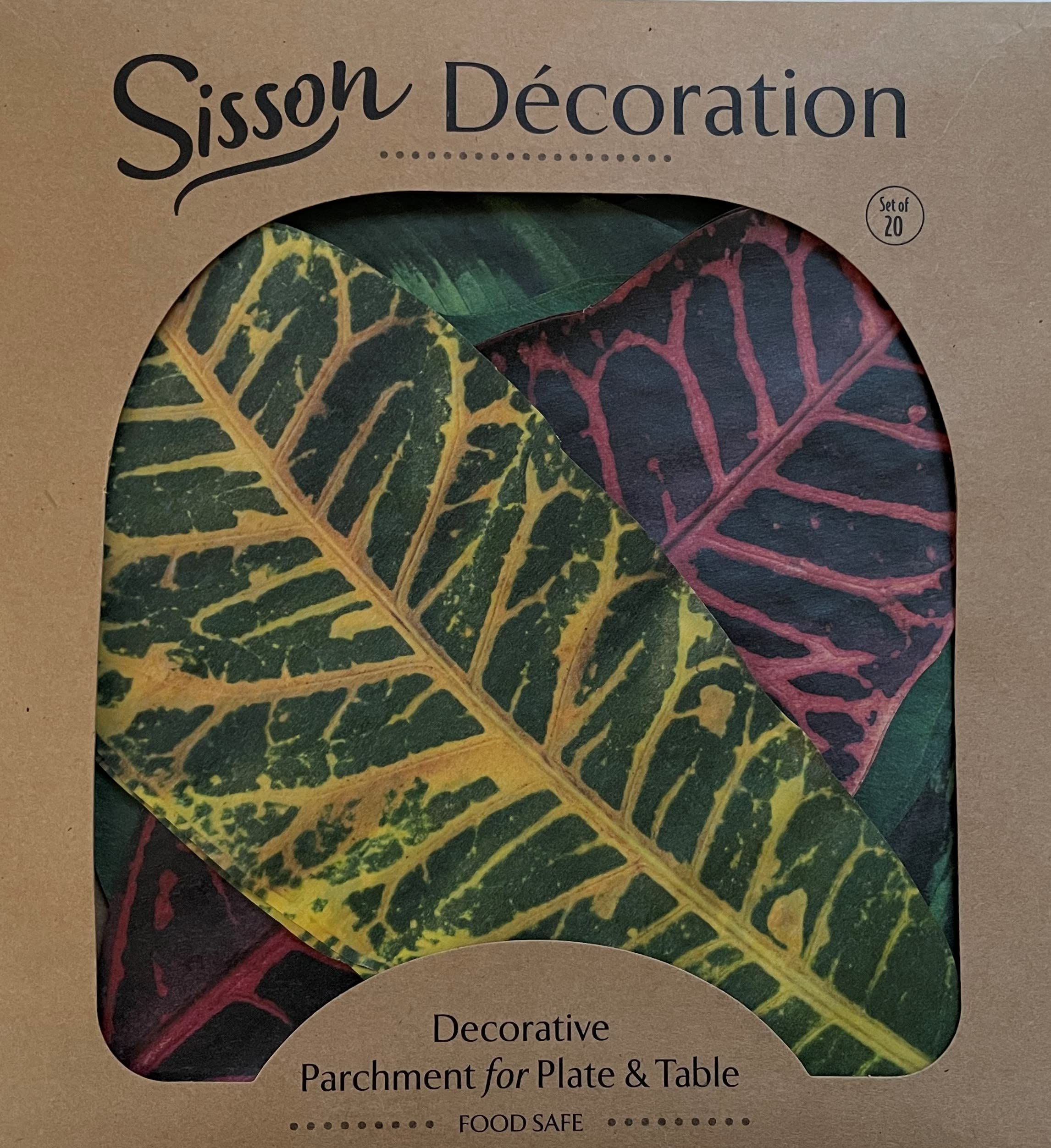 Parchment Paper Leaves For Cheese & Charcuterie Boards - Sisson Distribution Leaves (Pack Of 20) (Tropical Leaves)