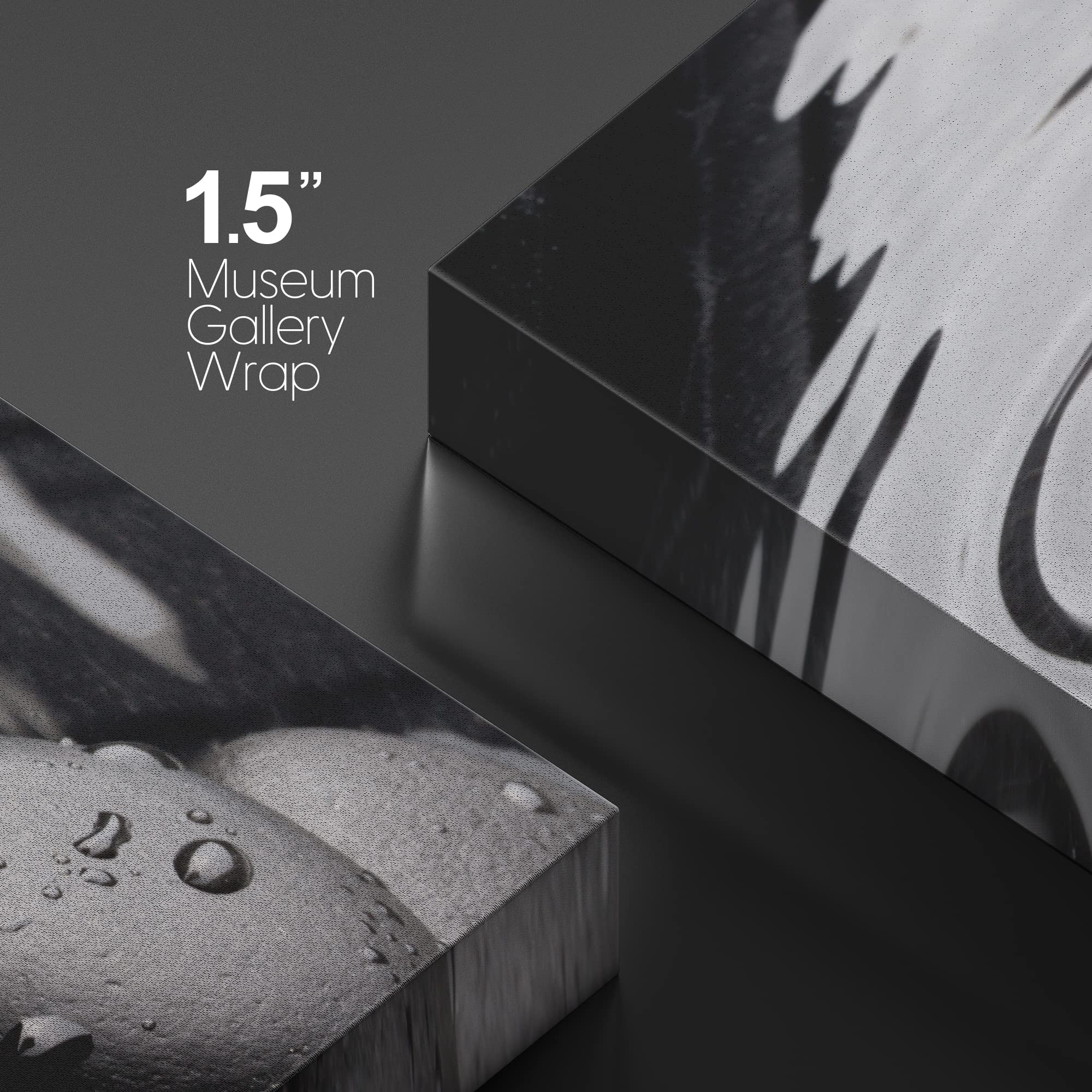 Wall26 Canvas Print Wall Art Black Rocks With Ripples In The Water Floral Nature Photography Realism Bohemian Scenic Relax/Calm