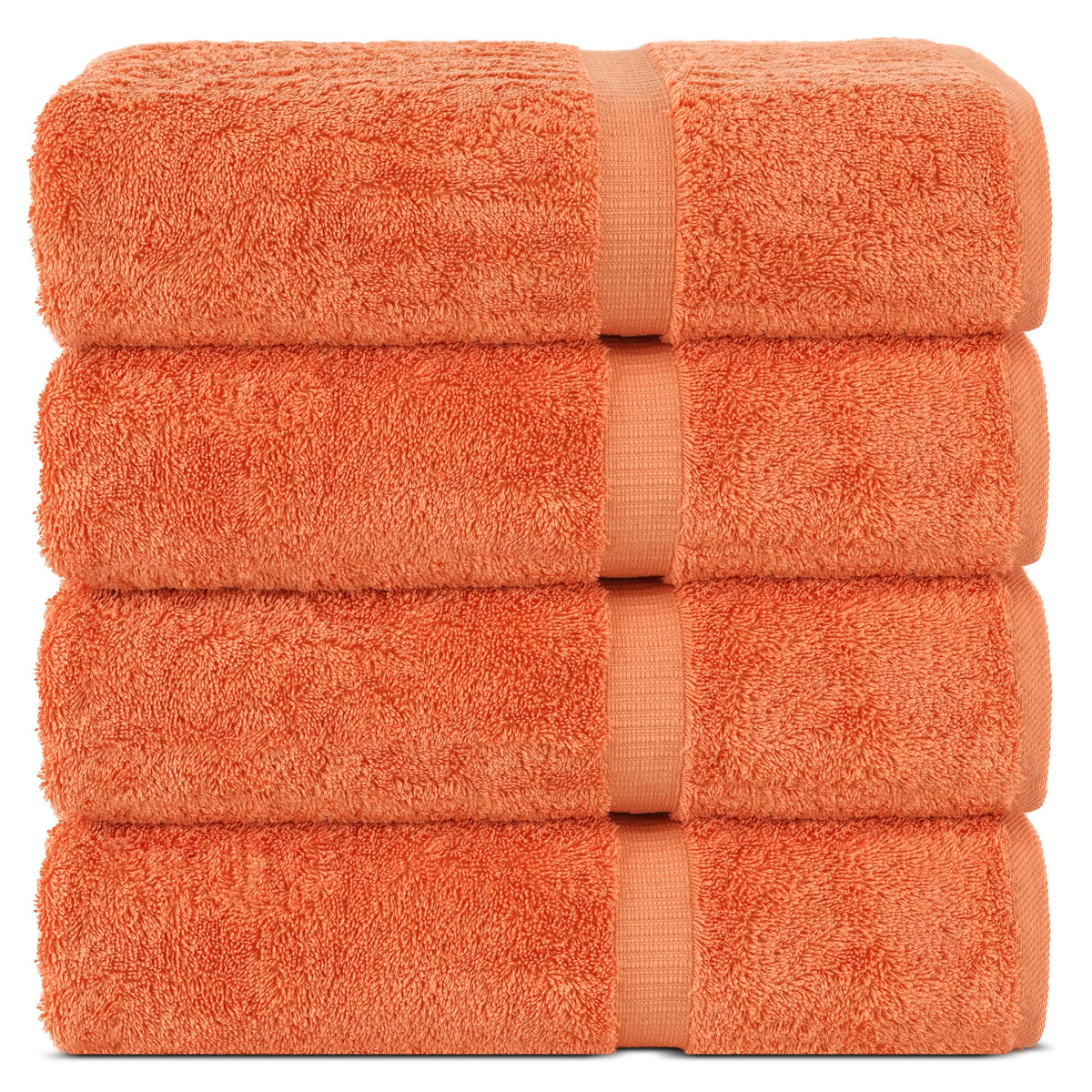 Chakir Turkish Linens  Hotel & Spa Quality 100% Cotton Premium Turkish Towels  Soft & Absorbent (4-Piece Bath Towels, Coral)
